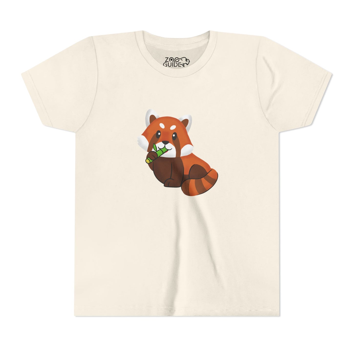 Red Panda Eating Bamboo Youth Tee Shirt by Zoo Guide™