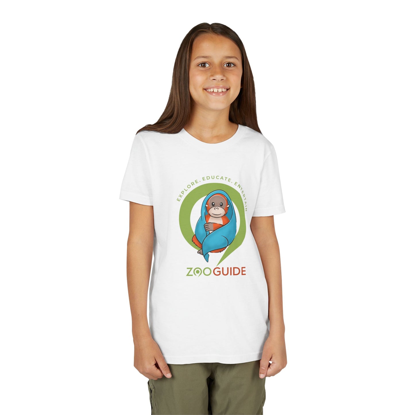 Orangutan in Blanket in Zoo Guide™ Waypoint Icon Youth Tee Shirt by Zoo Guide™