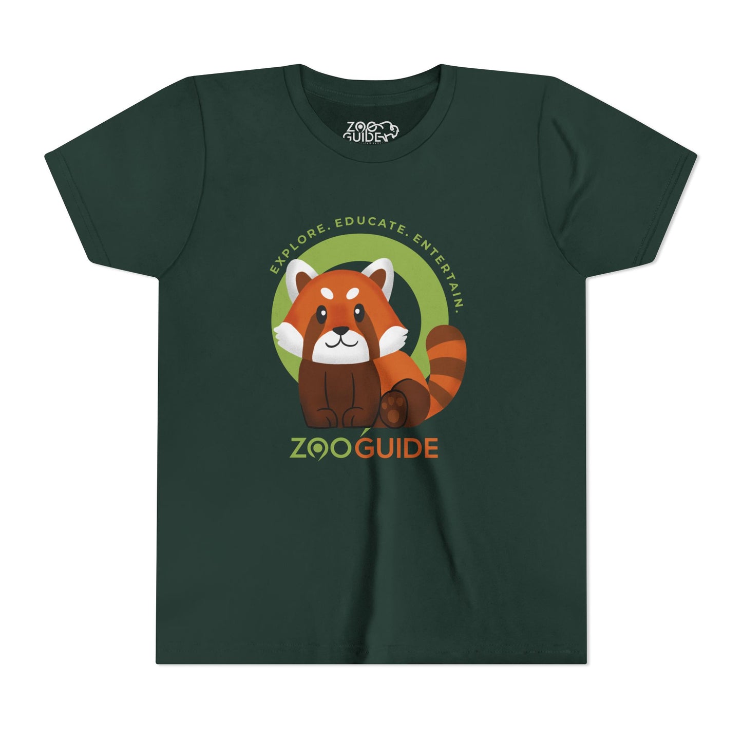 Red Panda Sitting in Zoo Guide™ Waypoint Icon Youth Tee Shirt by Zoo Guide™