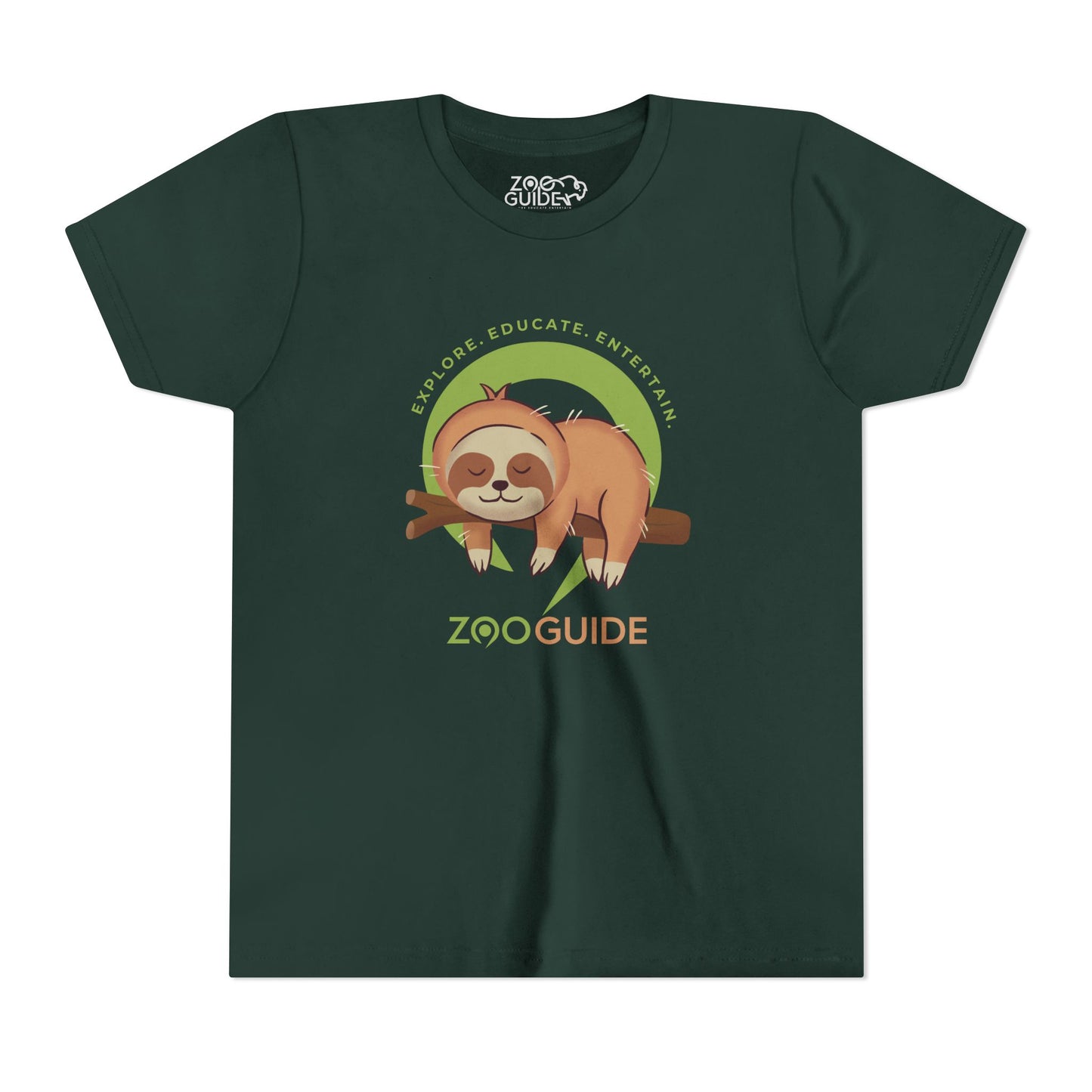 Sleeping Sloth in Zoo Guide™ Waypoint Icon Youth Tee Shirt by Zoo Guide™