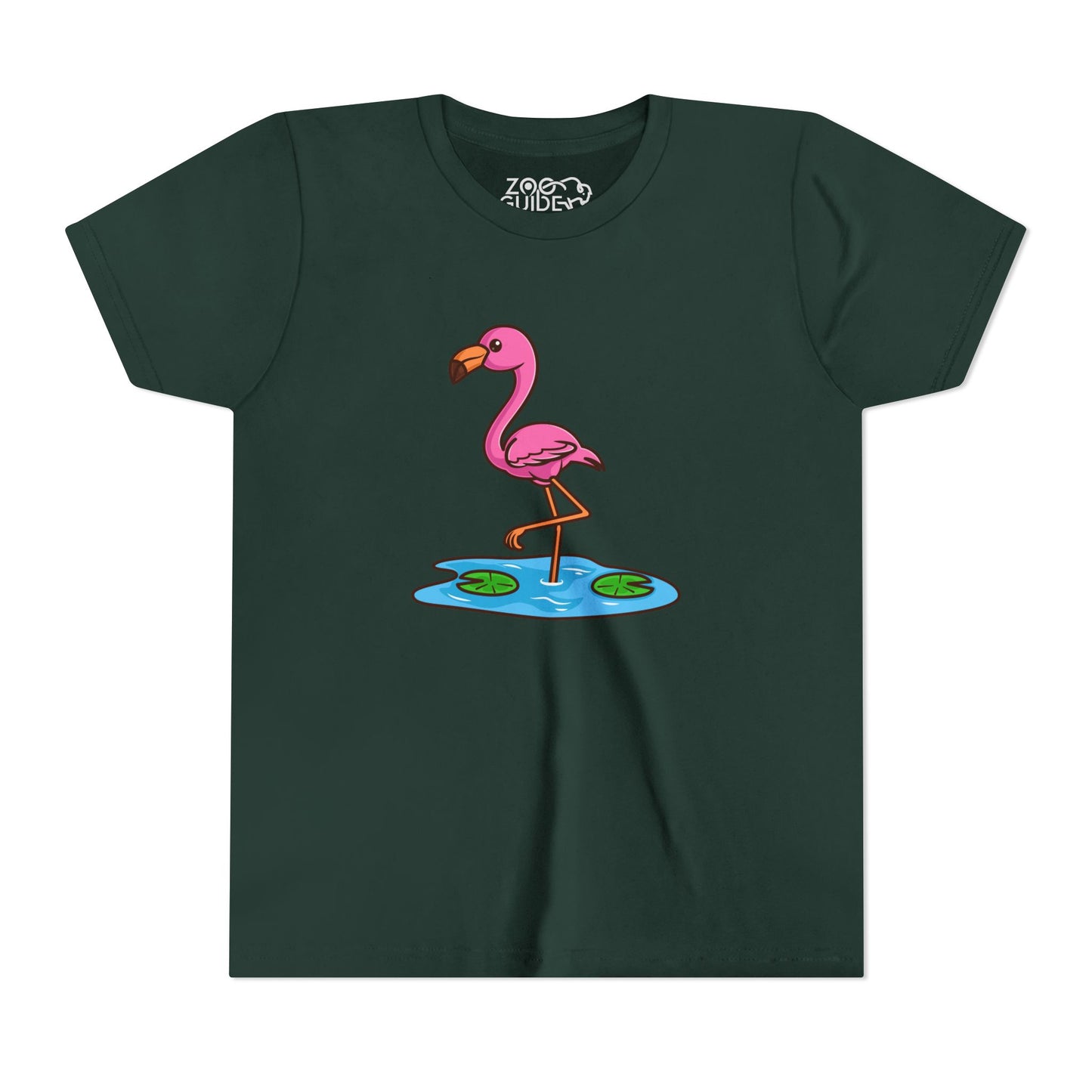 Flamingo Kawaii Style Youth Tee Shirt by Zoo Guide™