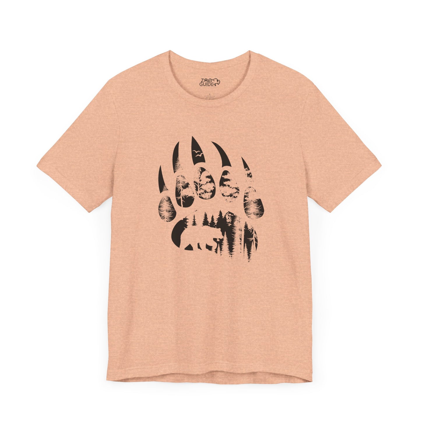 Bear Print Adult Unisex Tee Shirt by Zoo Guide™
