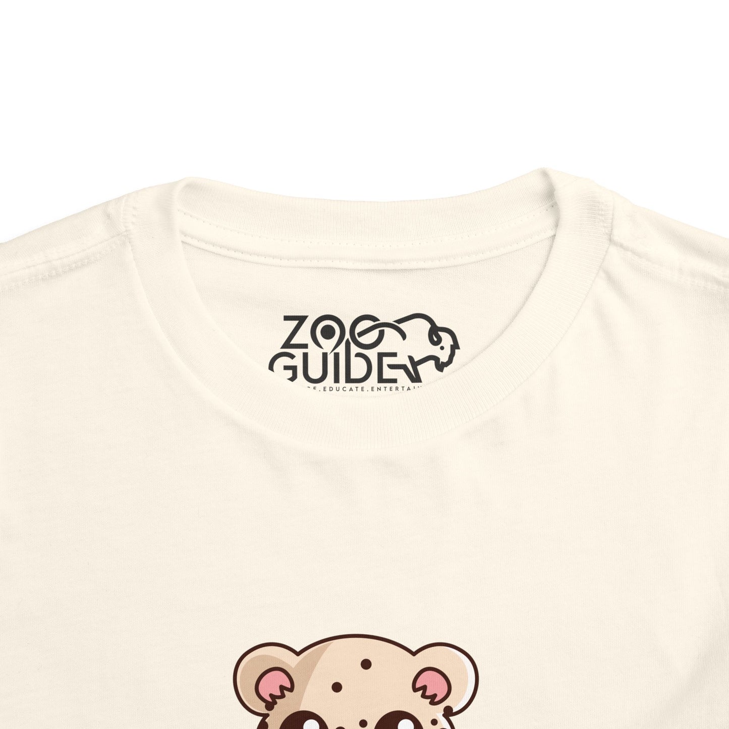Snow Leopard Kawaii Style Toddler Tee Shirt by Zoo Guide™
