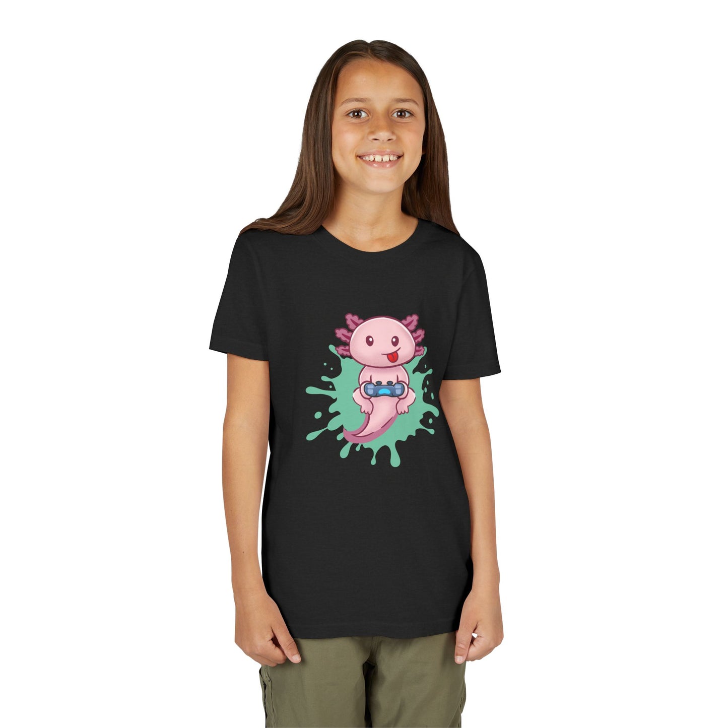 Axolotl Gaming Color Splash Youth Tee Shirt by Zoo Guide™