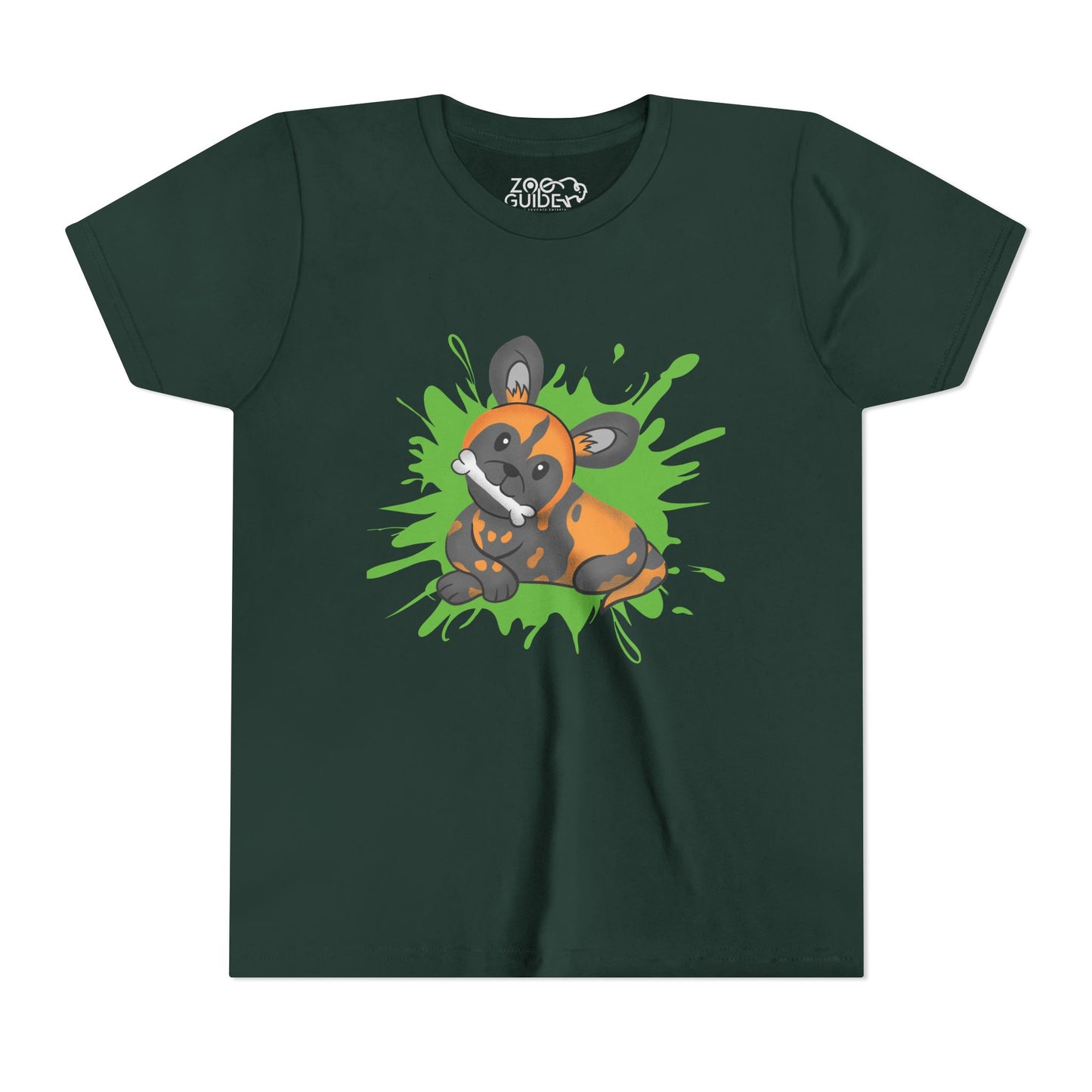 Painted Dog Bone Color Splash Youth Tee Shirt by Zoo Guide™