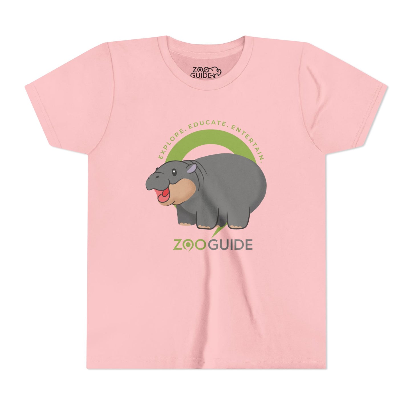 Pygmy Hippo Open Mouth in Zoo Guide™ Waypoint Icon Youth Tee Shirt by Zoo Guide™