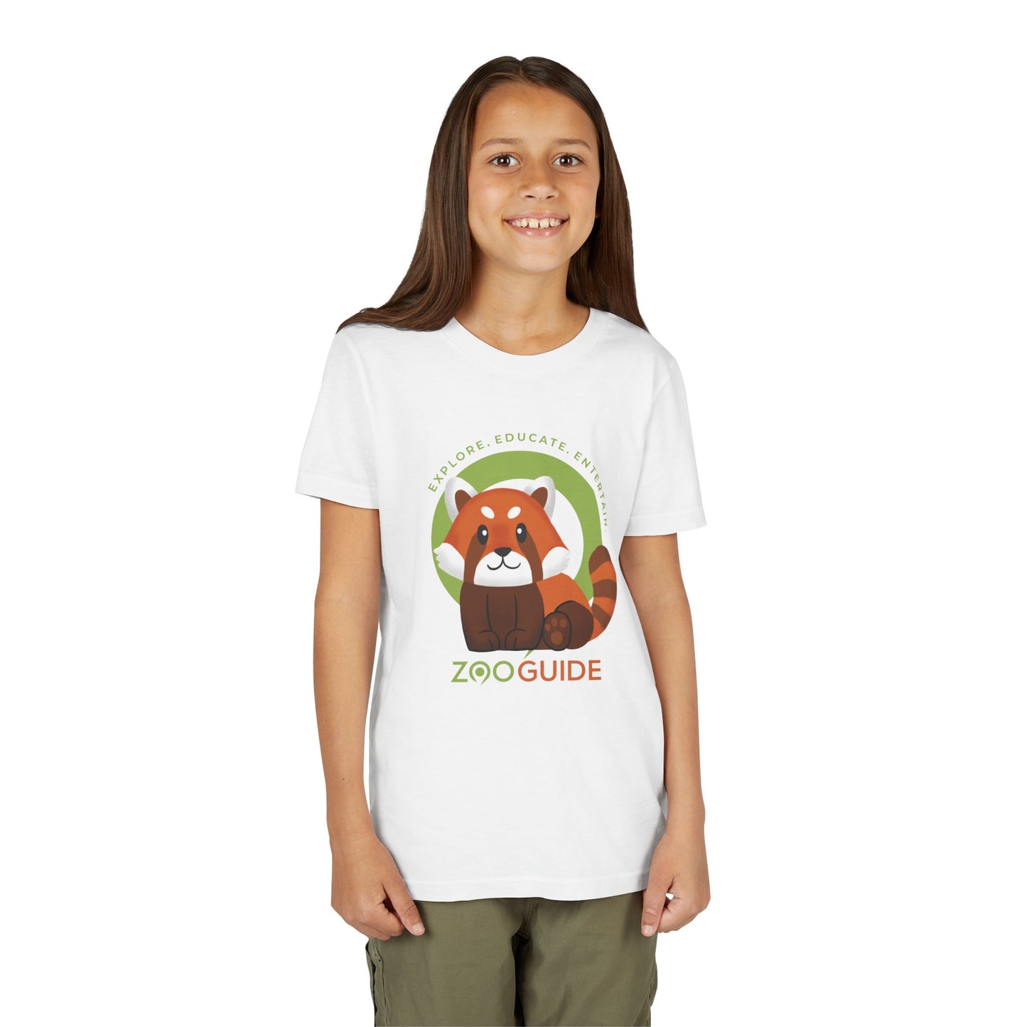 Red Panda Sitting in Zoo Guide™ Waypoint Icon Youth Tee Shirt by Zoo Guide™
