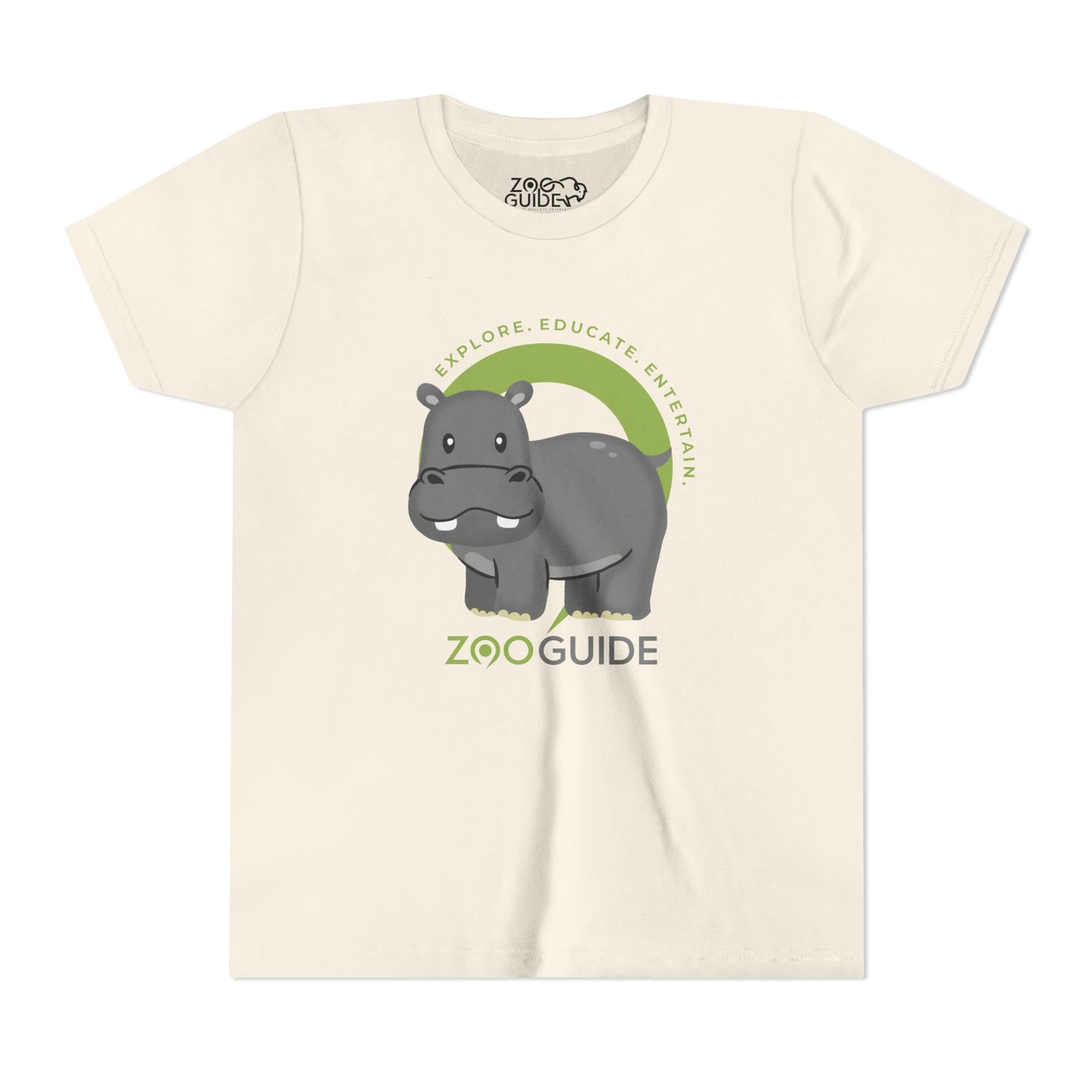 Hippo in Zoo Guide™ Waypoint Icon Youth Tee Shirt by Zoo Guide™
