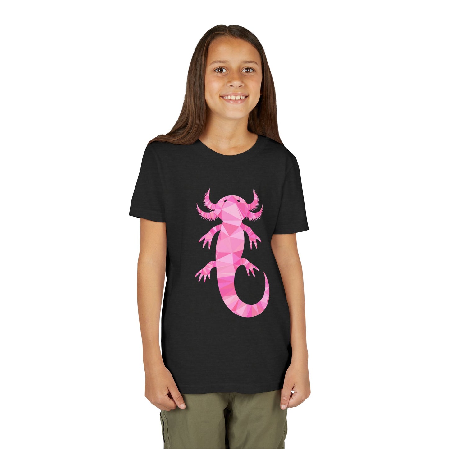 Axolotl Geometric Design Youth Tee Shirt by Zoo Guide™