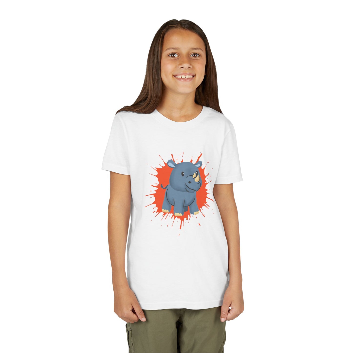 Rhino Color Splash Youth Tee Shirt by Zoo Guide™