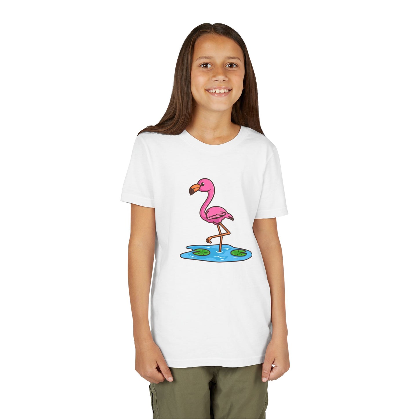 Flamingo Kawaii Style Youth Tee Shirt by Zoo Guide™