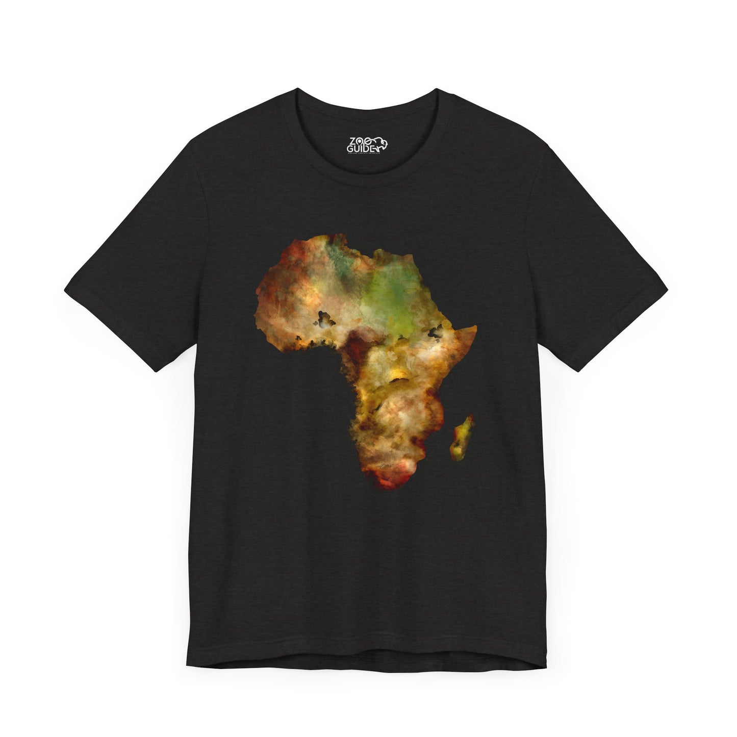 Africa Map Adult Unisex Tee Shirt by Zoo Guide™