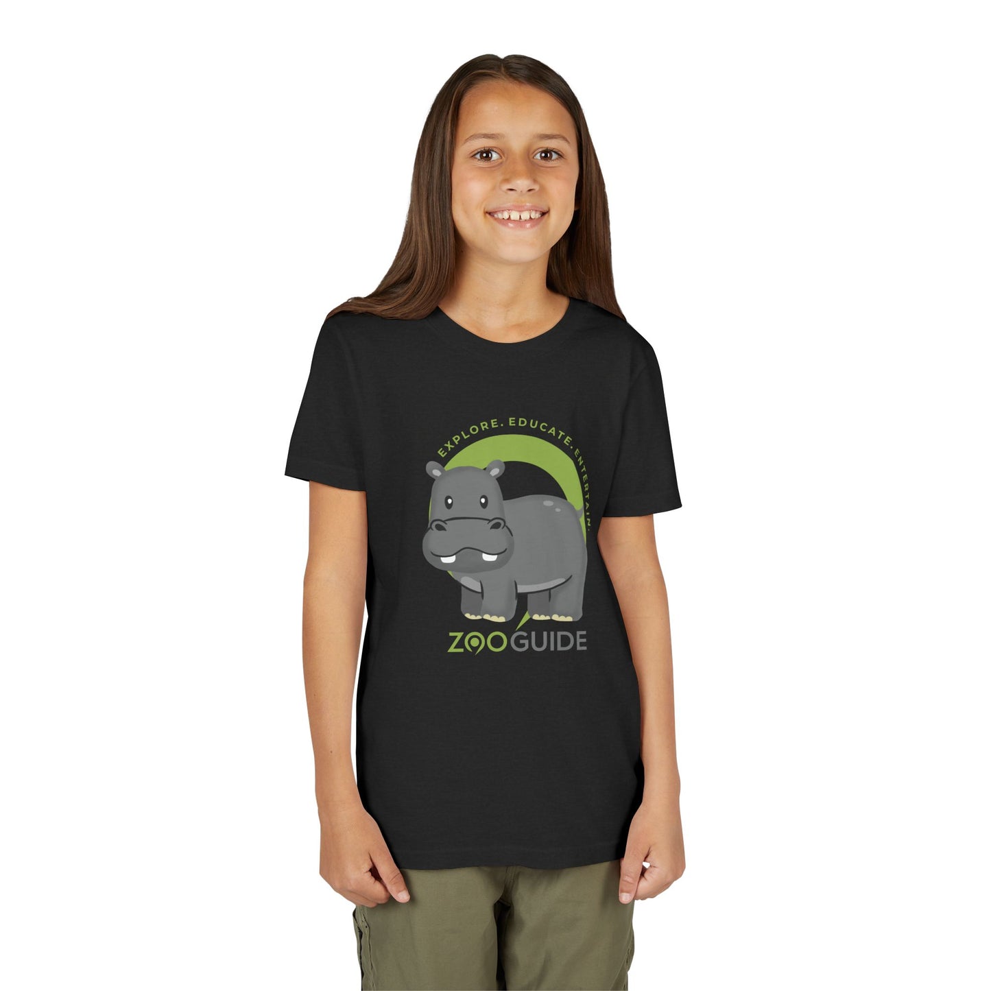 Hippo in Zoo Guide™ Waypoint Icon Youth Tee Shirt by Zoo Guide™