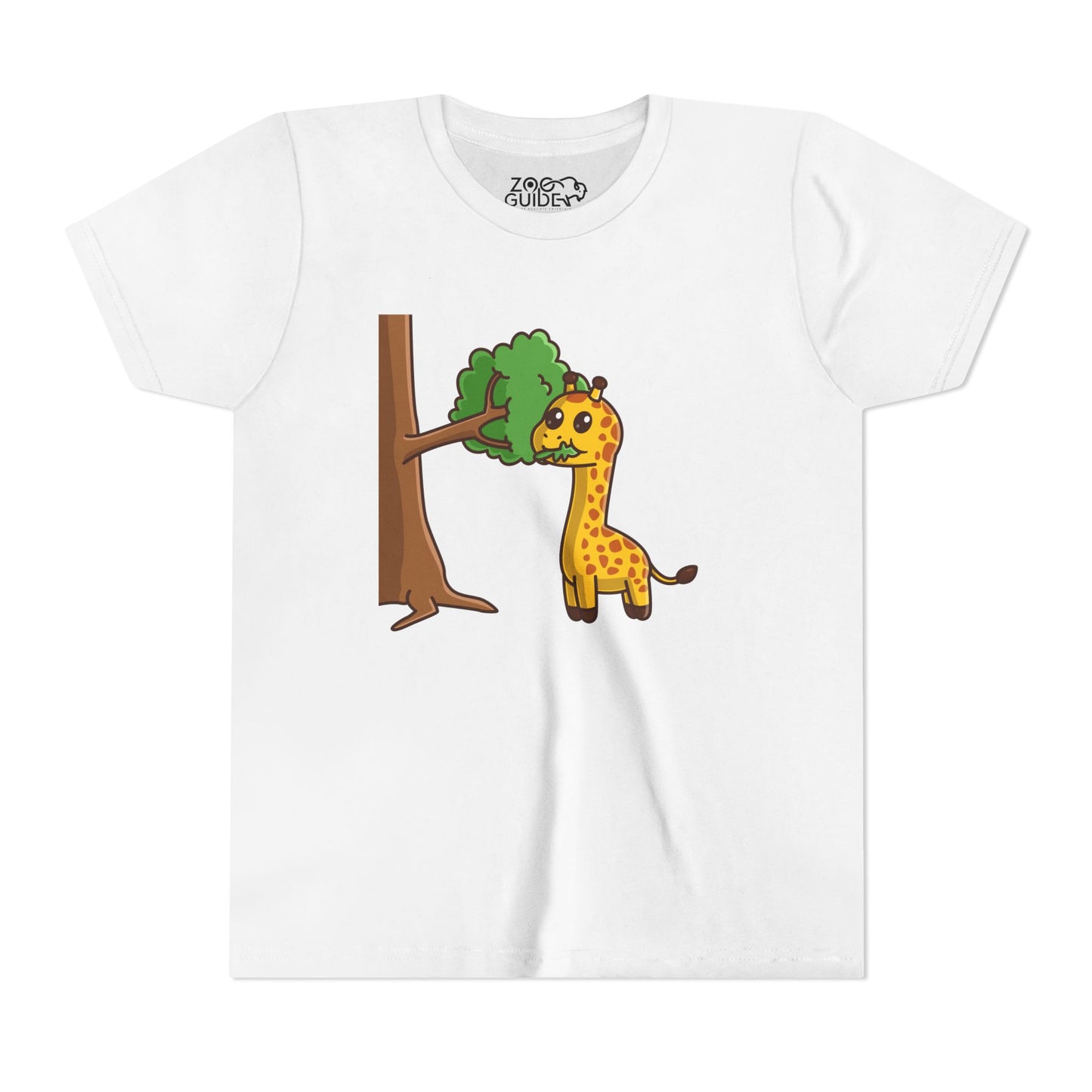 Giraffe Snackin' Kawaii Style Youth Tee Shirt by Zoo Guide™