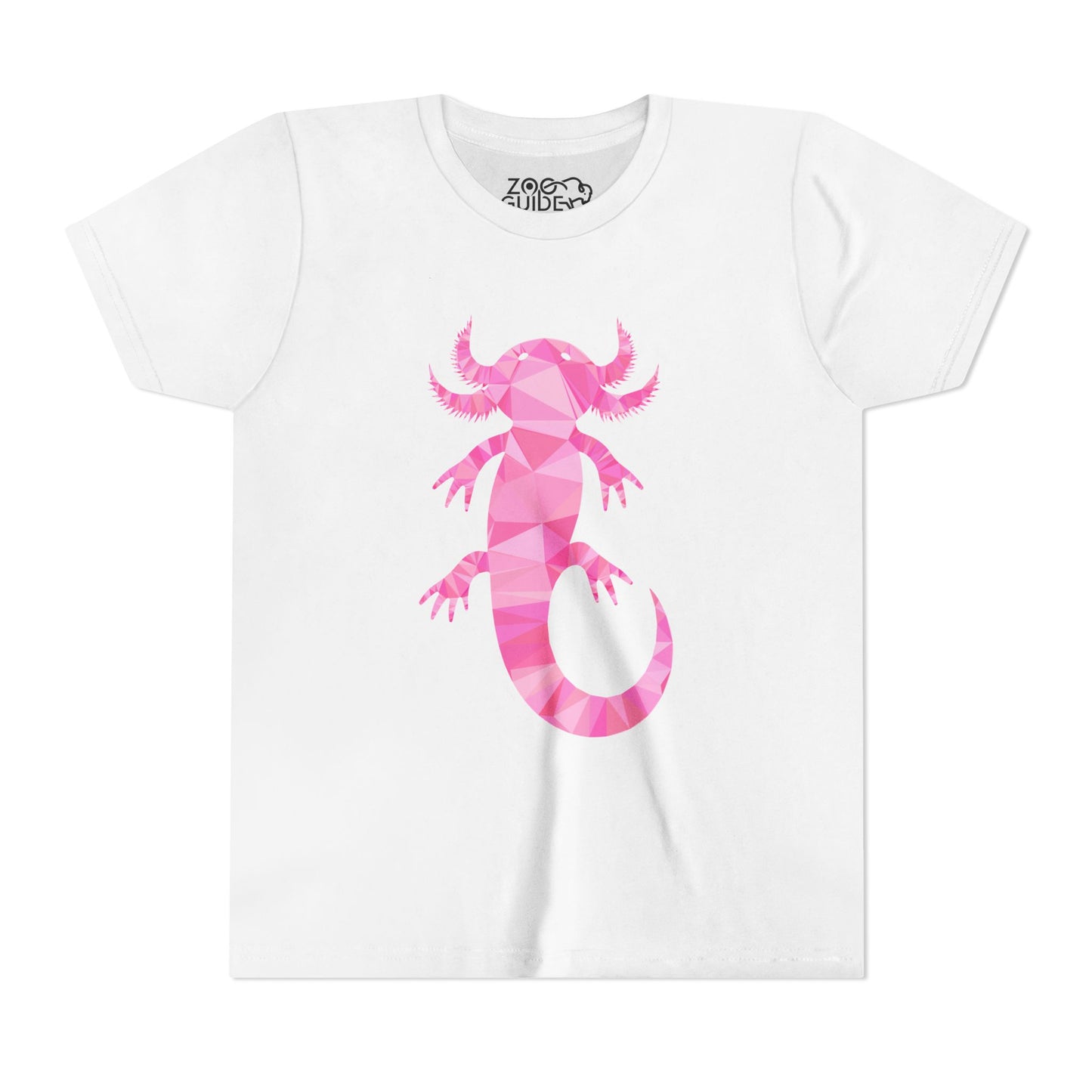 Axolotl Geometric Design Youth Tee Shirt by Zoo Guide™
