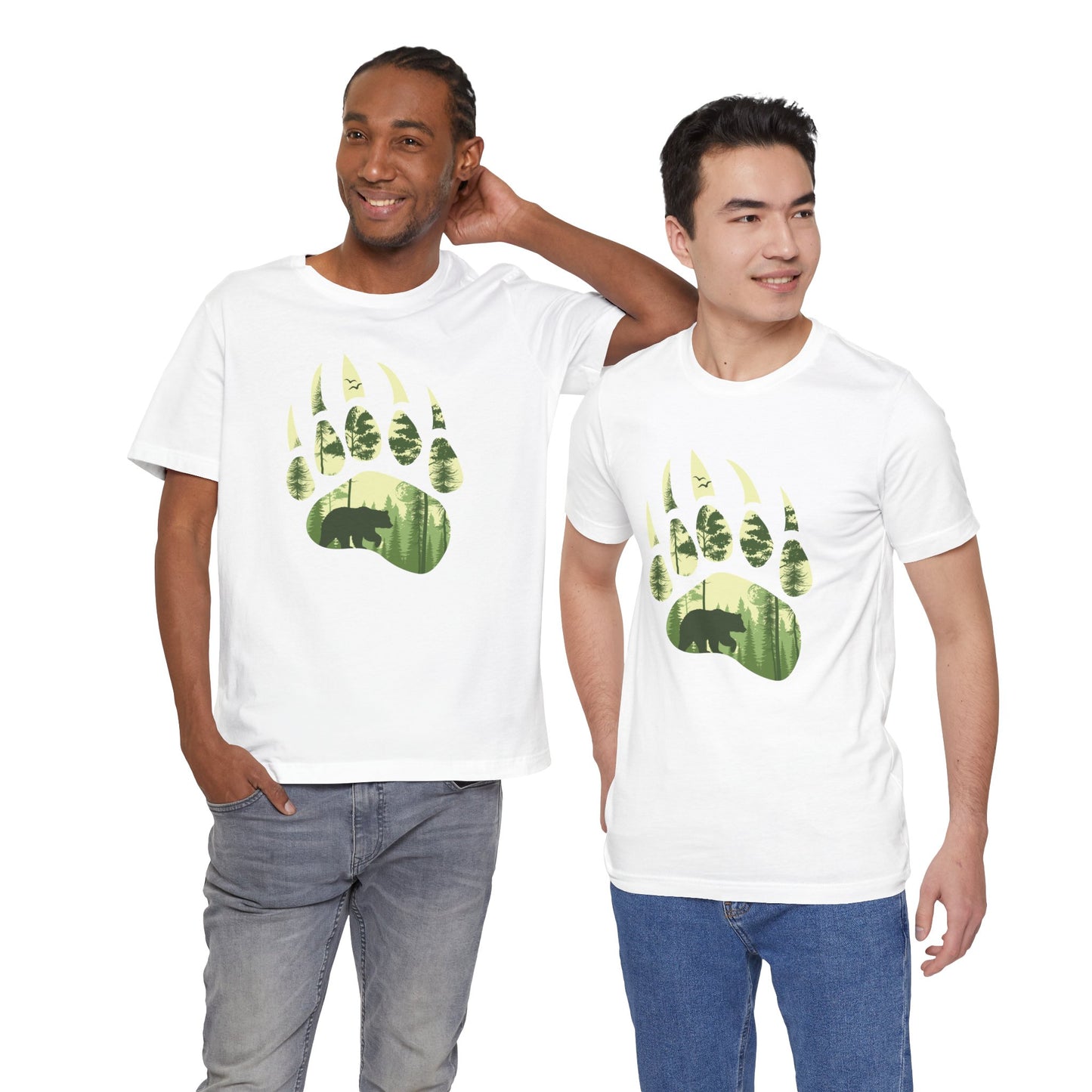 Bear Print Adult Unisex Tee Shirt by Zoo Guide™