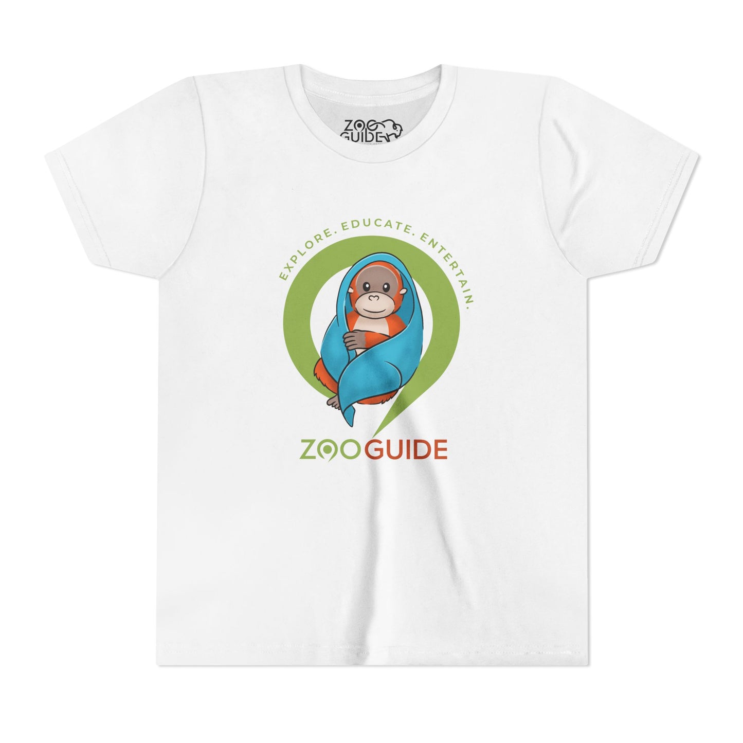 Orangutan in Blanket in Zoo Guide™ Waypoint Icon Youth Tee Shirt by Zoo Guide™