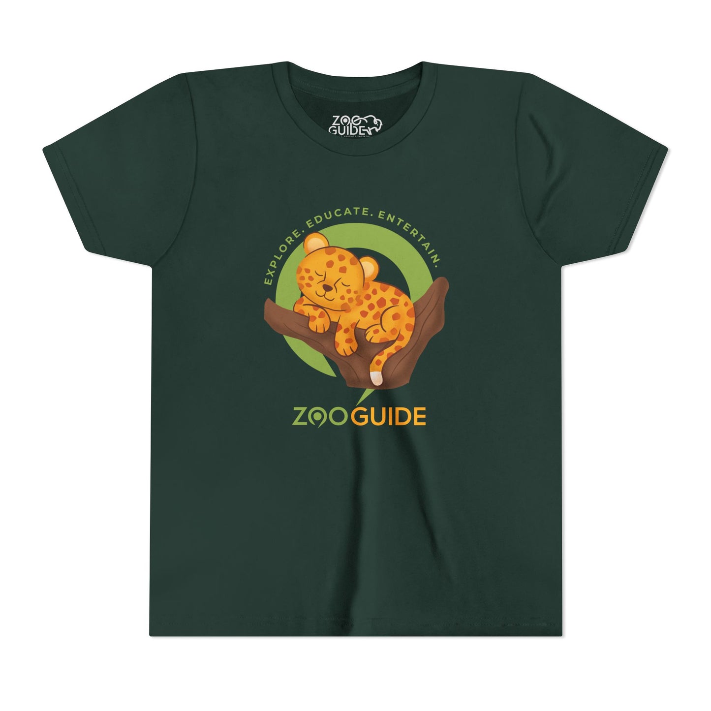 African Leopard in Tree in Zoo Guide™ Waypoint Icon Youth Tee Shirt by Zoo Guide™