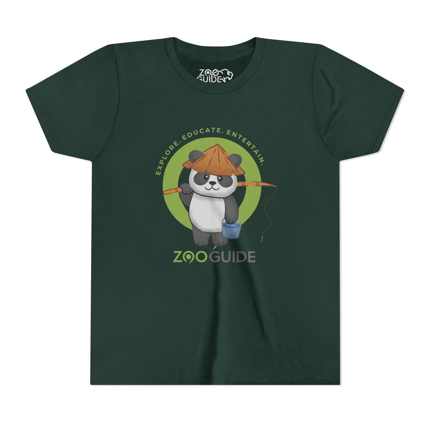 Fishing Giant Panda in Zoo Guide™ Waypoint Icon Youth Tee Shirt by Zoo Guide™