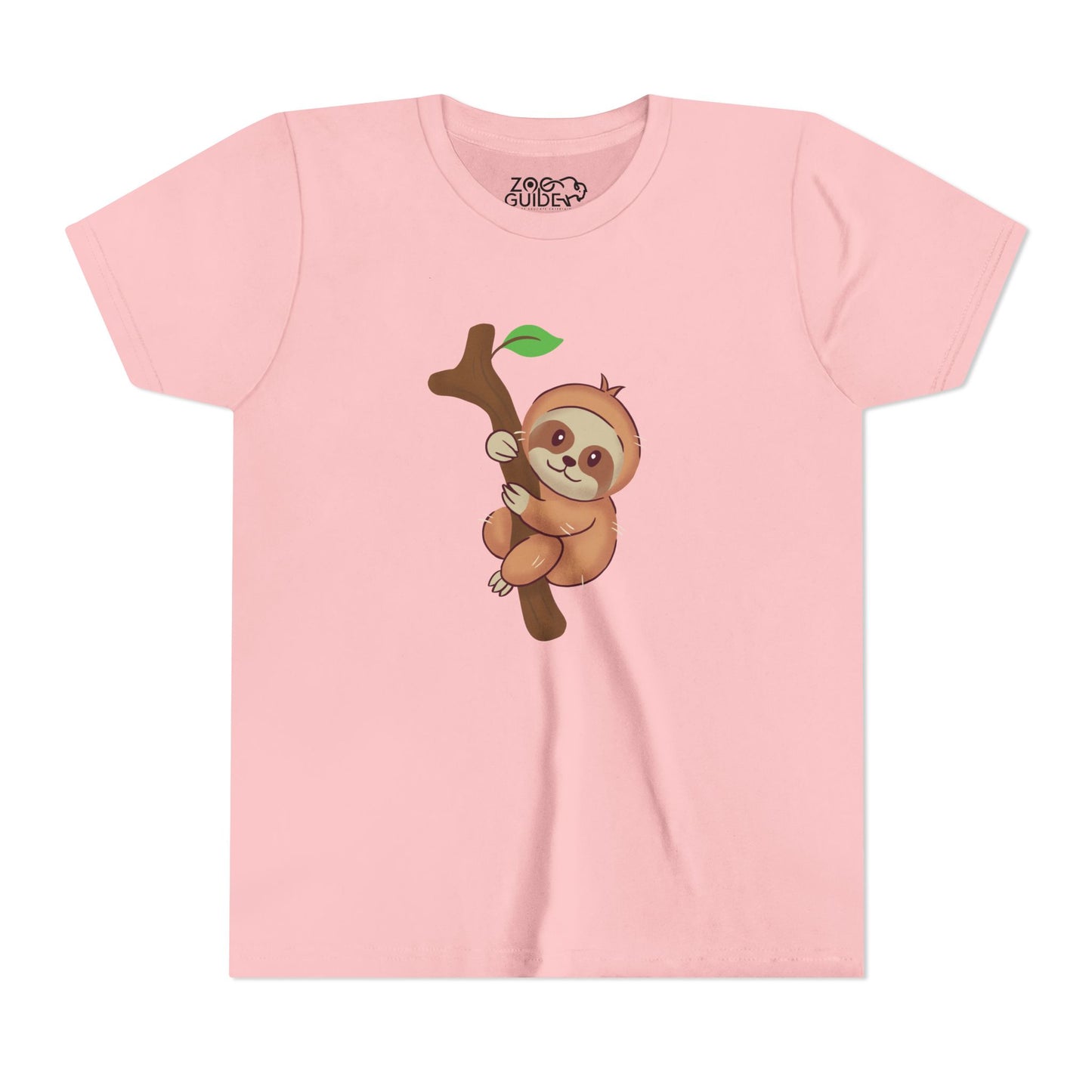 Sloth Tree Branch Youth Tee Shirt by Zoo Guide™