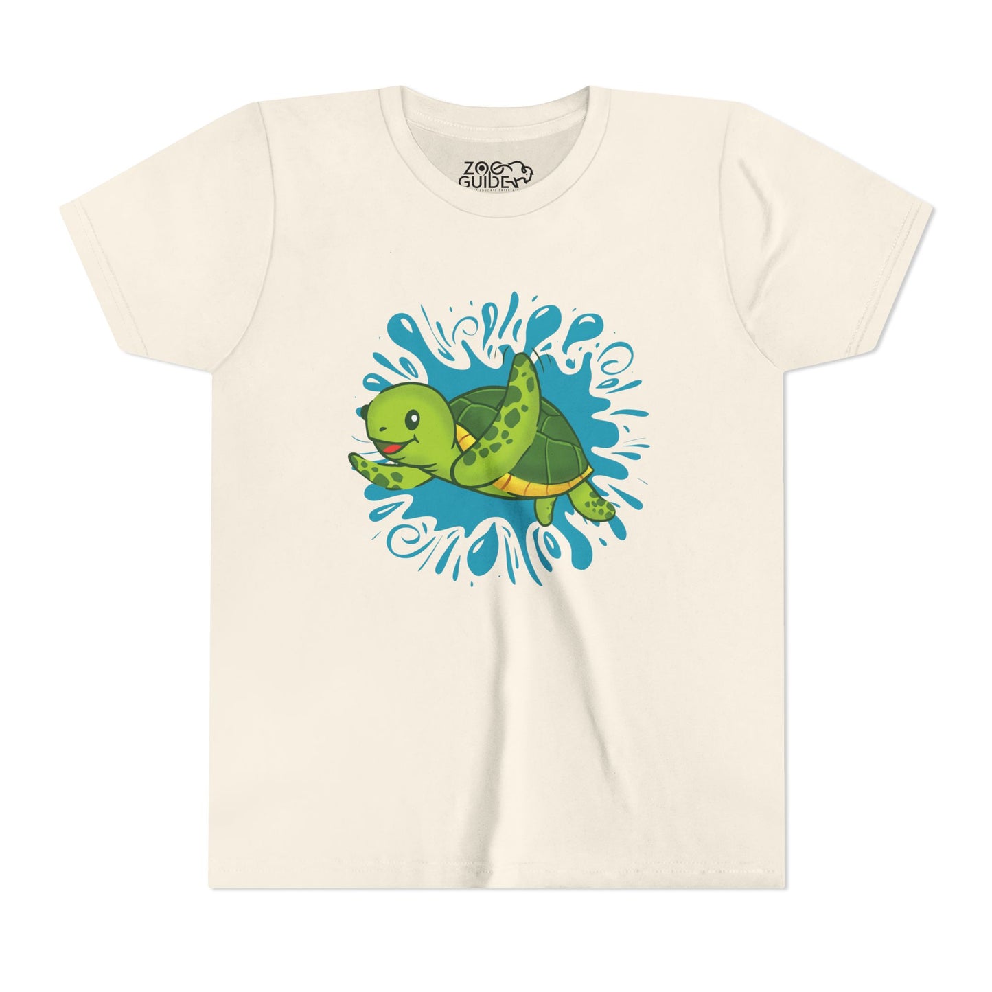 Sea Turtle Color Splash Youth Tee Shirt by Zoo Guide™