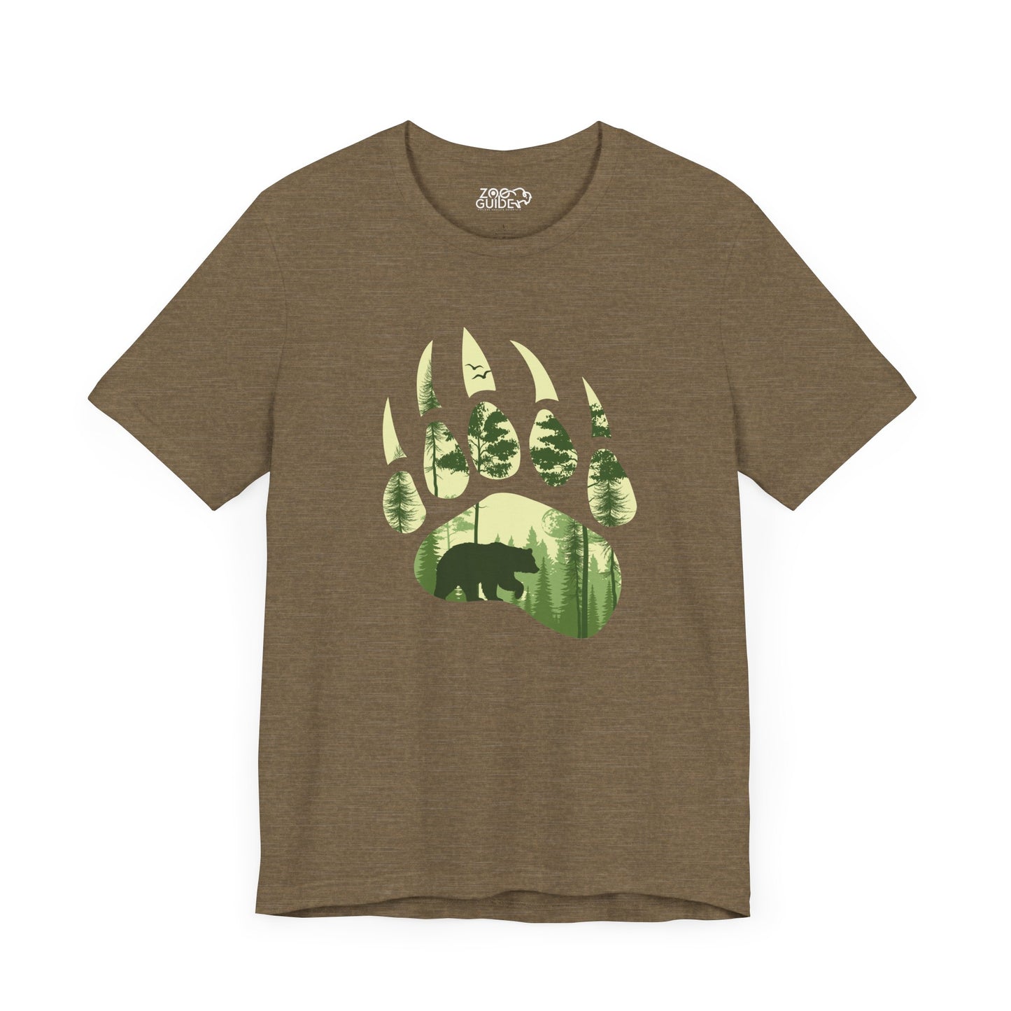Bear Print Adult Unisex Tee Shirt by Zoo Guide™