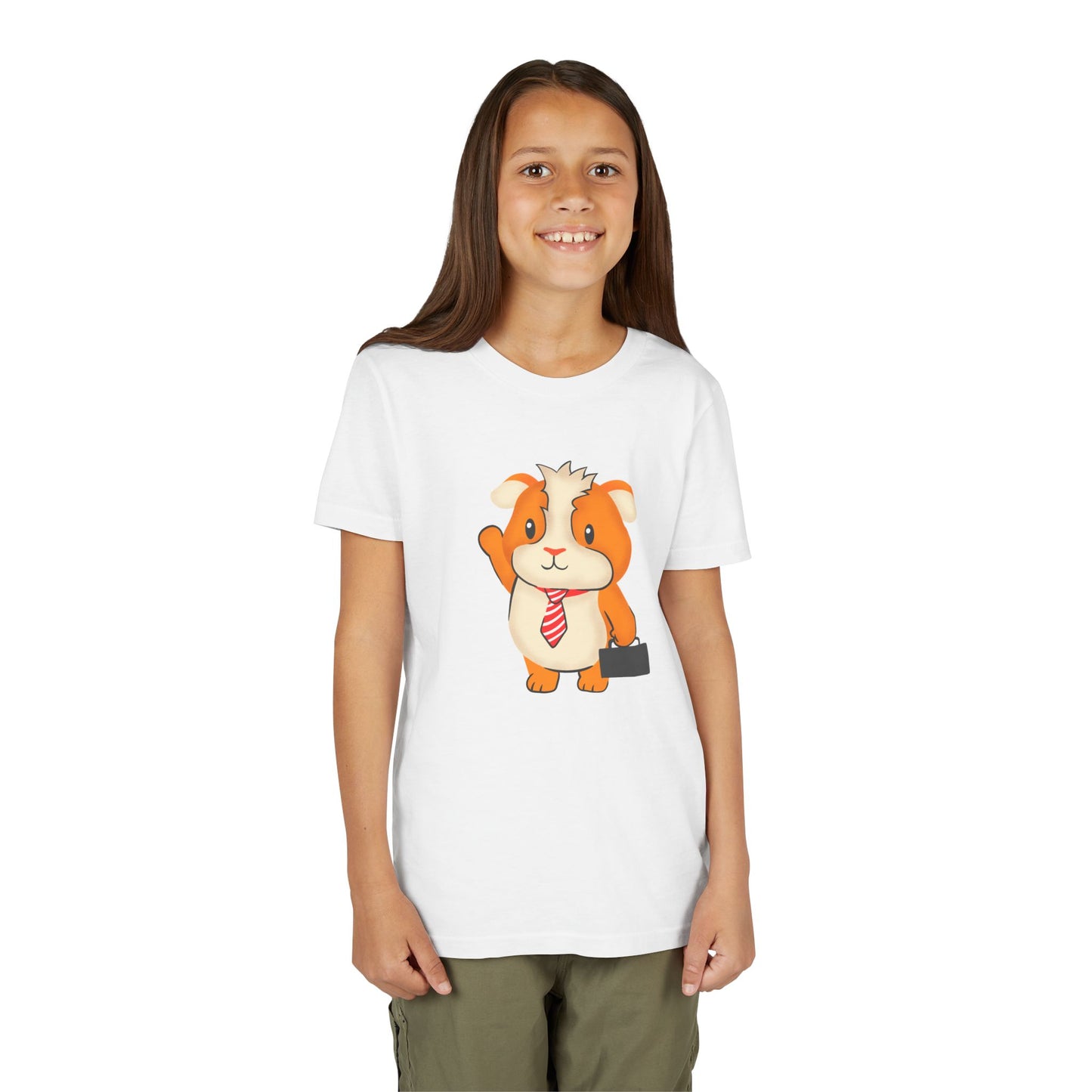 Guinea Pig "Off to Work" Youth Tee Shirt by Zoo Guide™