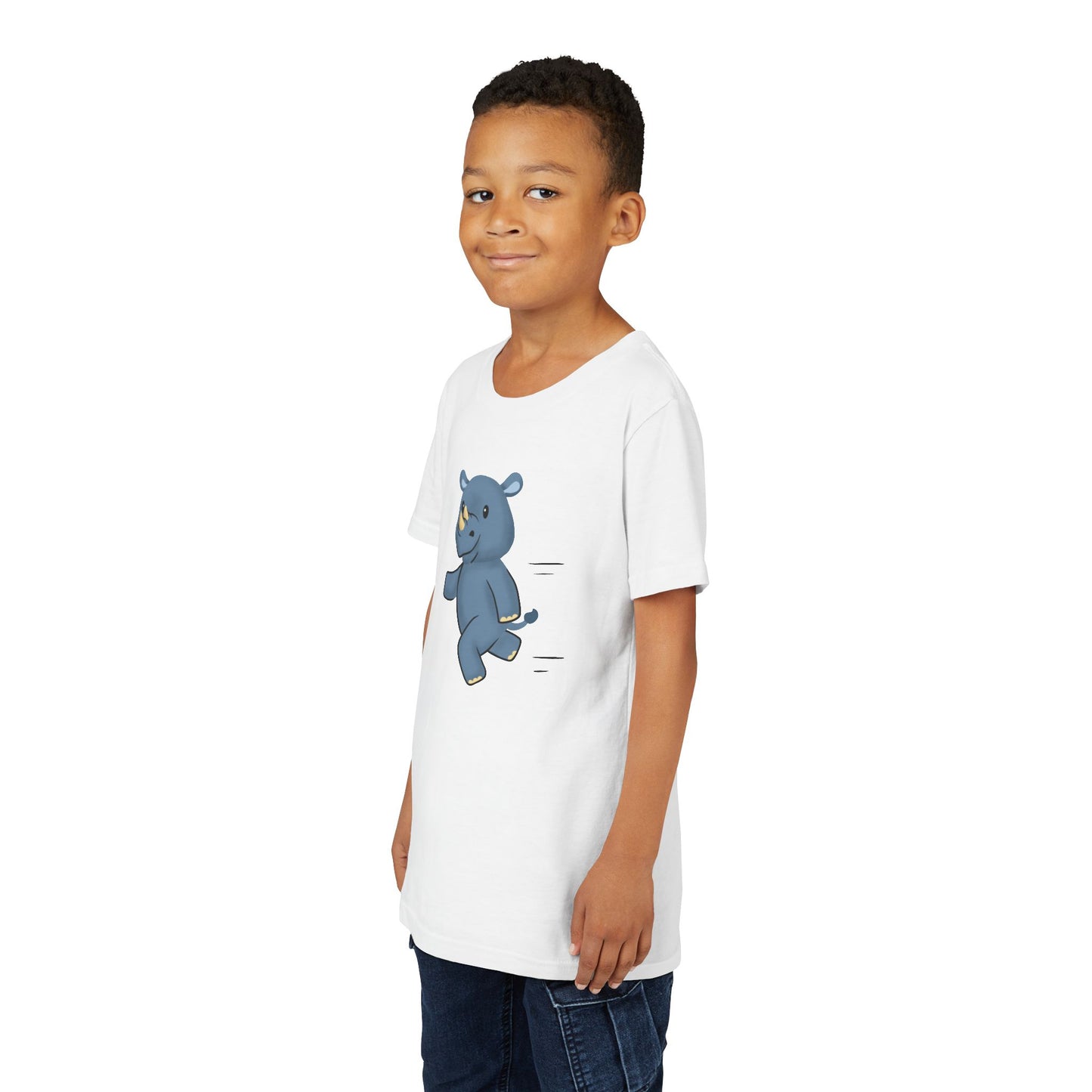 Rhino Running Youth Tee Shirt by Zoo Guide™