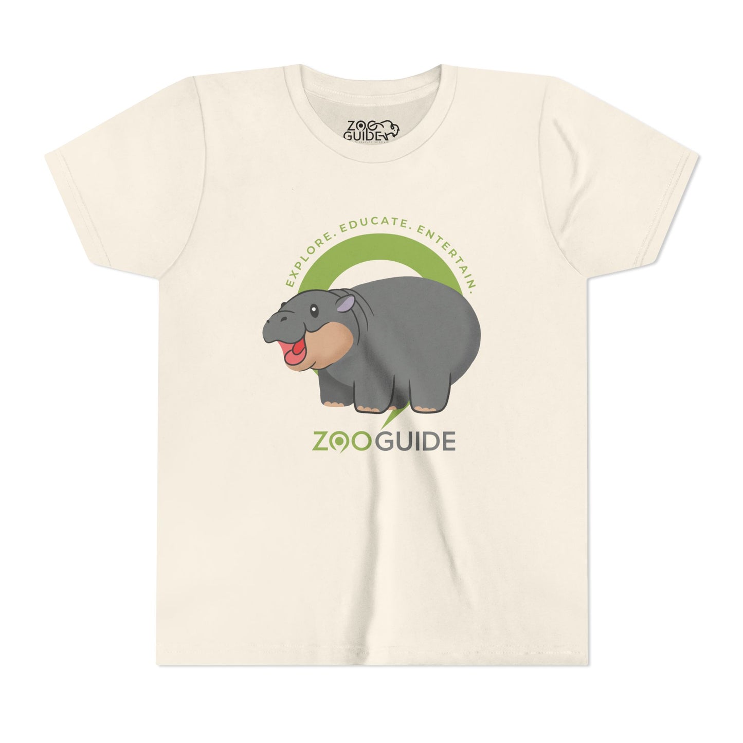 Pygmy Hippo Open Mouth in Zoo Guide™ Waypoint Icon Youth Tee Shirt by Zoo Guide™