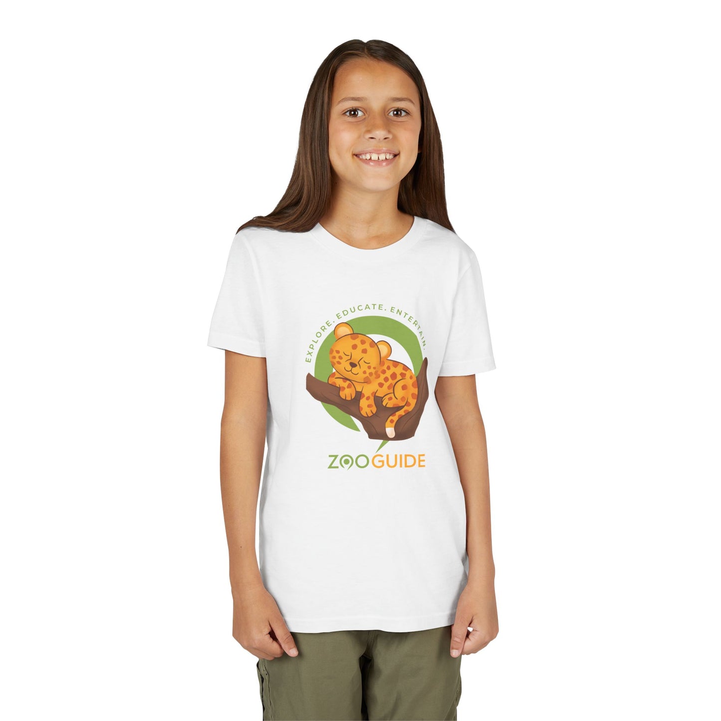 African Leopard in Tree in Zoo Guide™ Waypoint Icon Youth Tee Shirt by Zoo Guide™