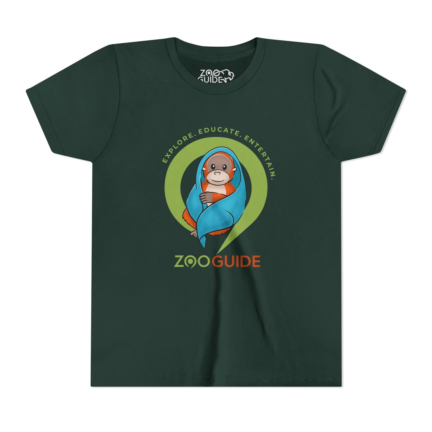 Orangutan in Blanket in Zoo Guide™ Waypoint Icon Youth Tee Shirt by Zoo Guide™