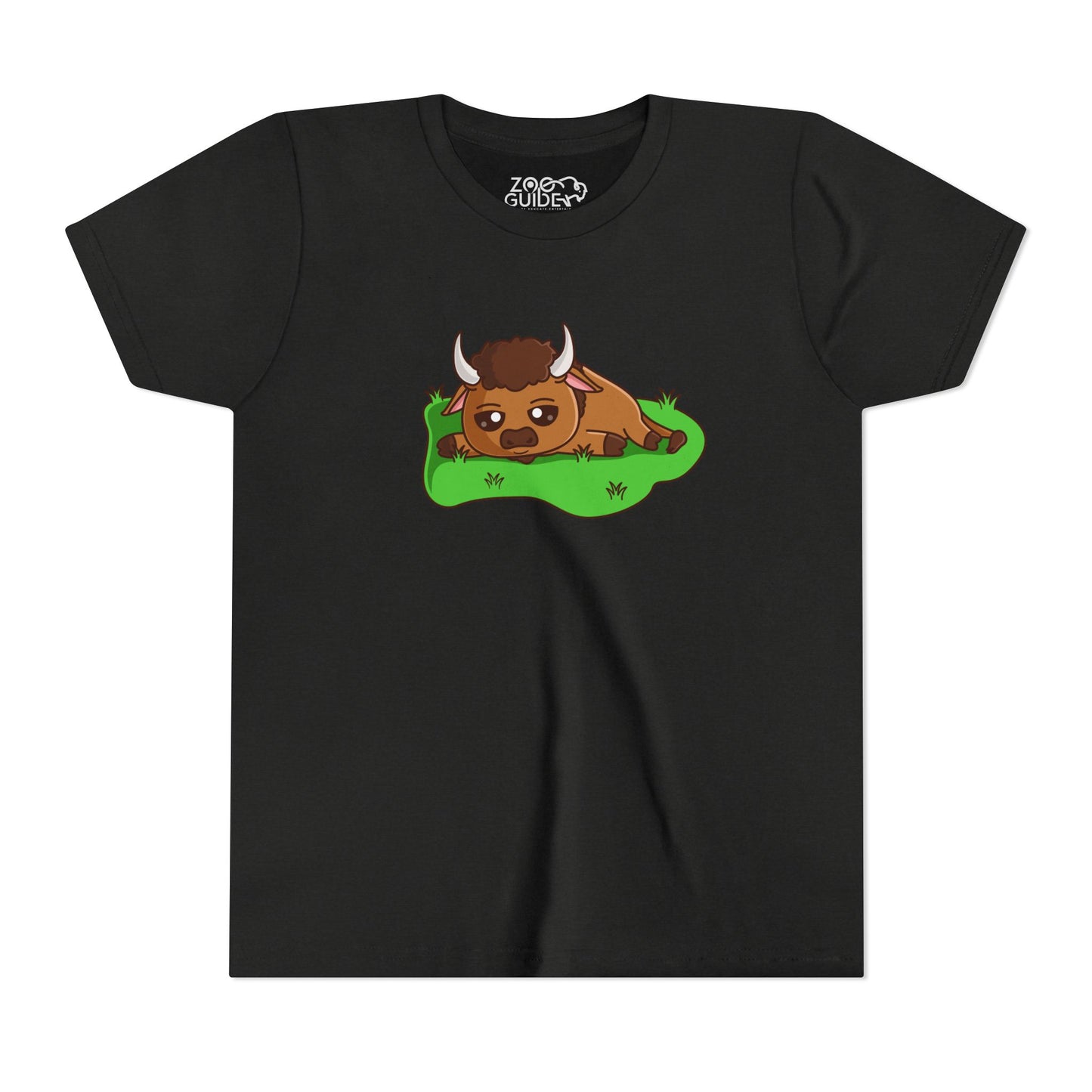 Bison Resting Kawaii Style Youth Tee Shirt by Zoo Guide™