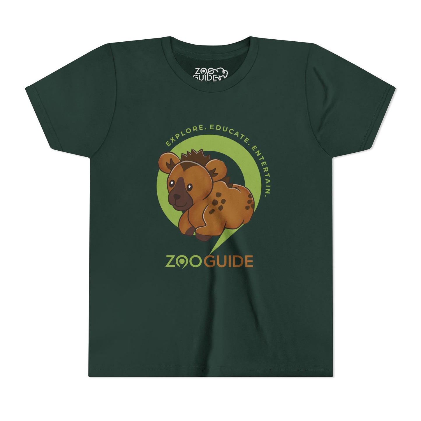 Spotted Hyena in Zoo Guide™ Waypoint Icon Youth Tee Shirt by Zoo Guide™