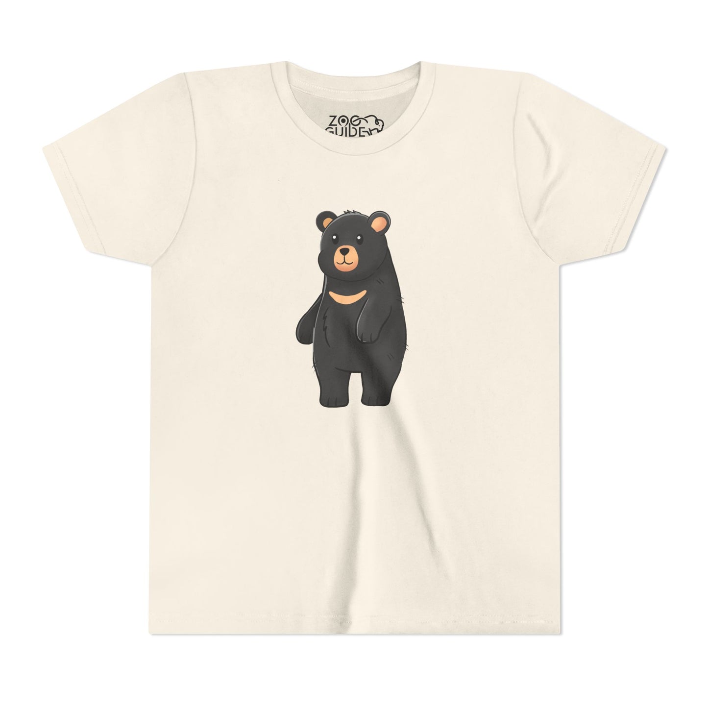 American Black Bear Standing Youth Tee Shirt by Zoo Guide™