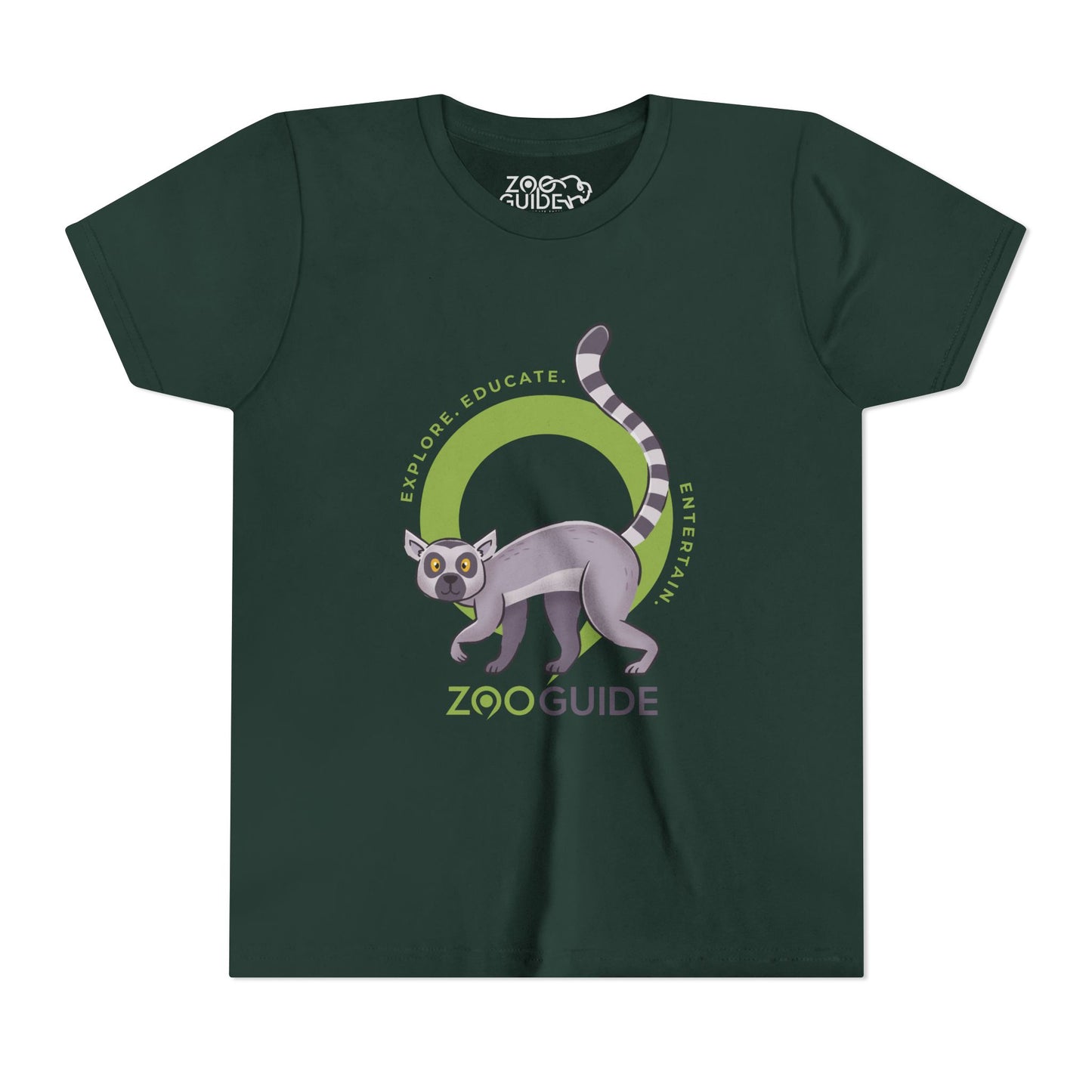Ring-tailed Lemur in Zoo Guide™ Waypoint Icon Youth Tee Shirt by Zoo Guide™