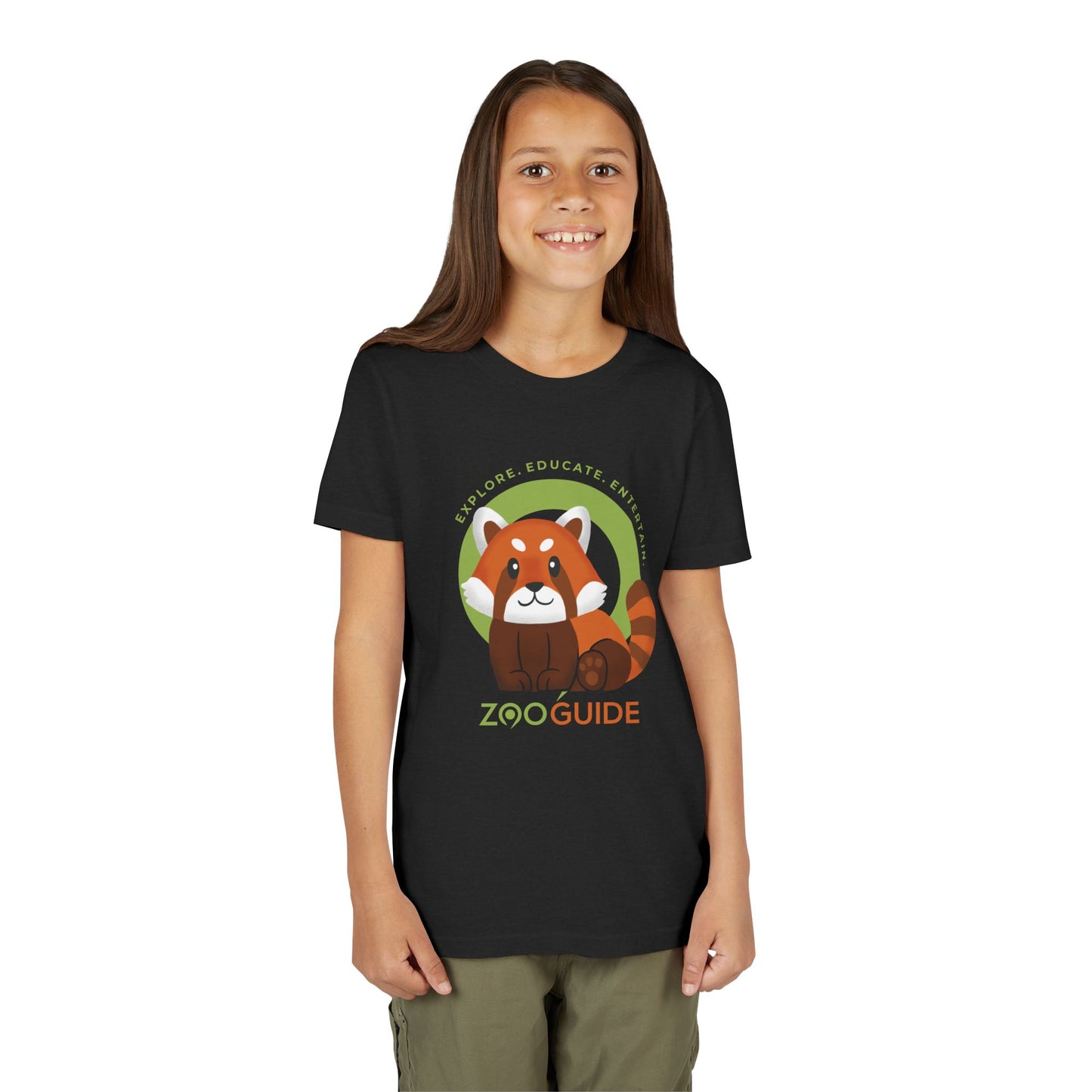 Red Panda Sitting in Zoo Guide™ Waypoint Icon Youth Tee Shirt by Zoo Guide™