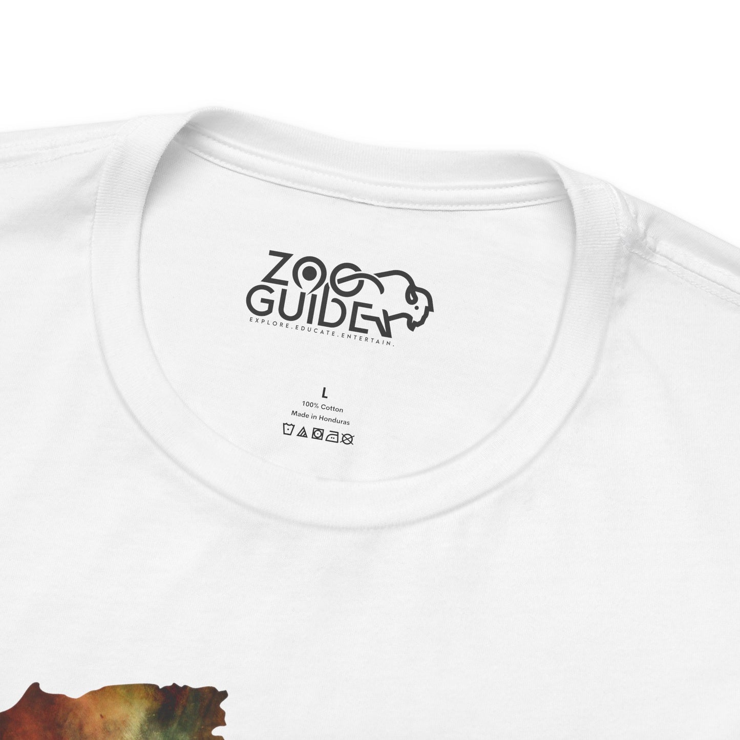 Africa Map Adult Unisex Tee Shirt by Zoo Guide™