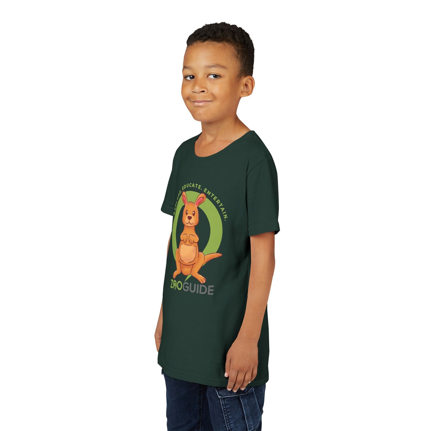 Red Kangaroo in Zoo Guide™ Waypoint Icon Youth Tee Shirt by Zoo Guide™