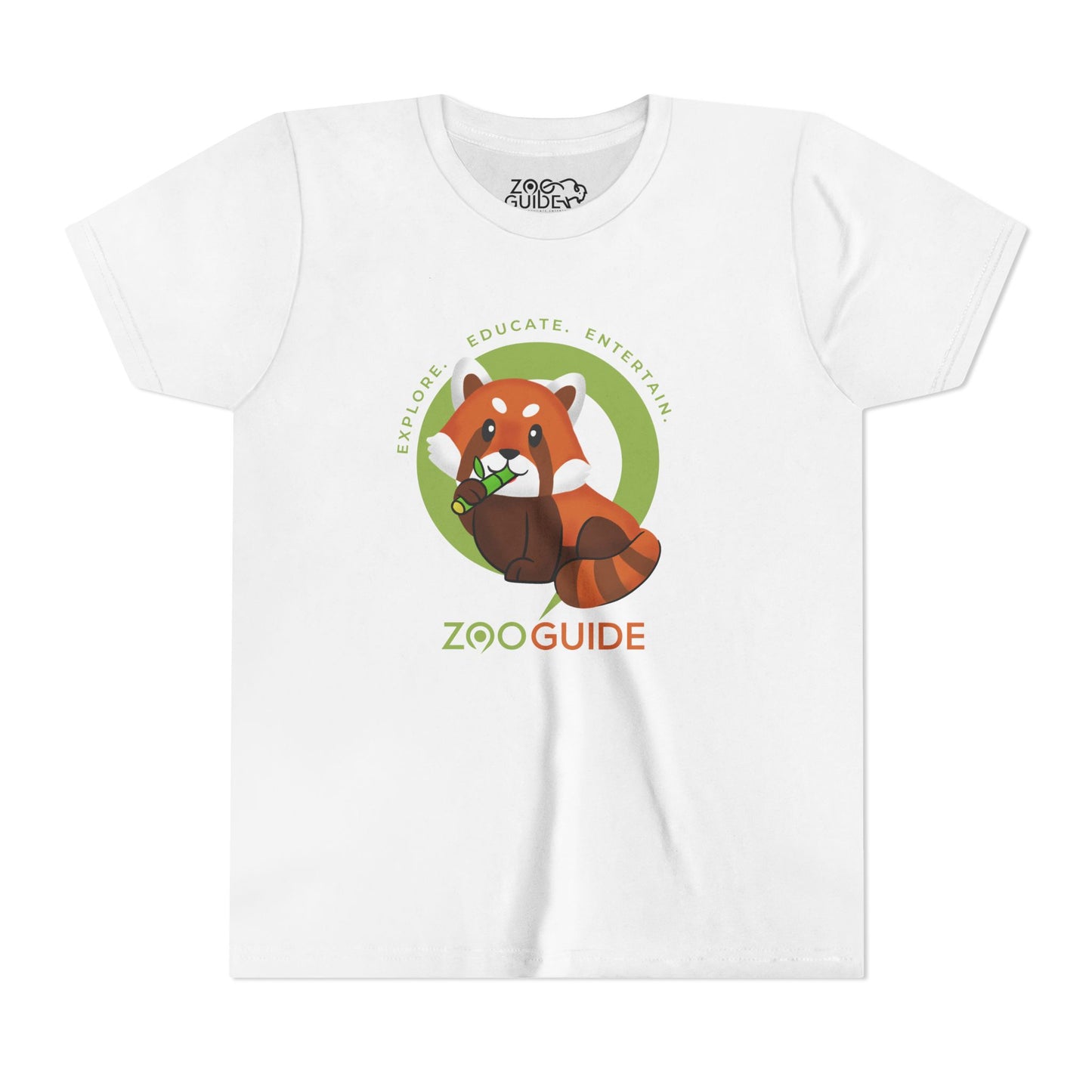 Red Panda Eating Bamboo in Zoo Guide™ Waypoint Icon Youth Tee Shirt by Zoo Guide™
