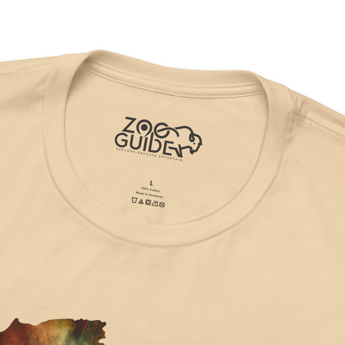 Africa Map Adult Unisex Tee Shirt by Zoo Guide™