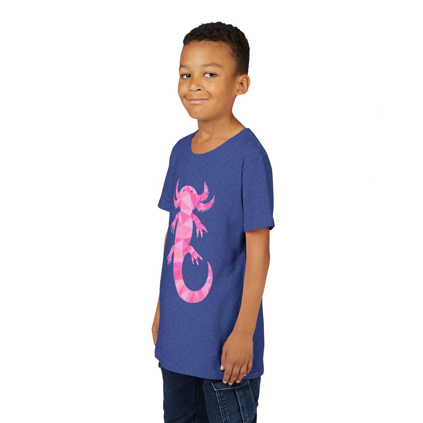 Axolotl Geometric Design Youth Tee Shirt by Zoo Guide™