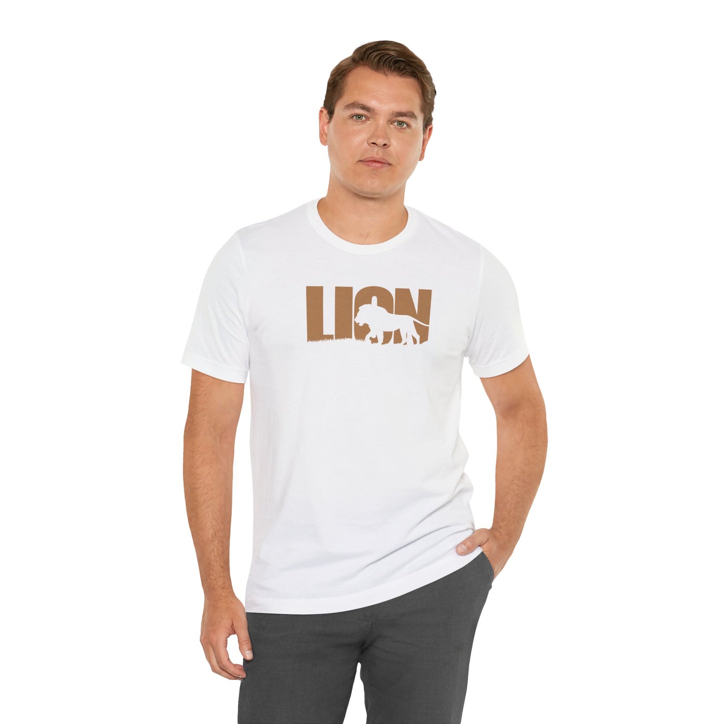 Gold LION Adult Unisex Tee Shirt by Zoo Guide™