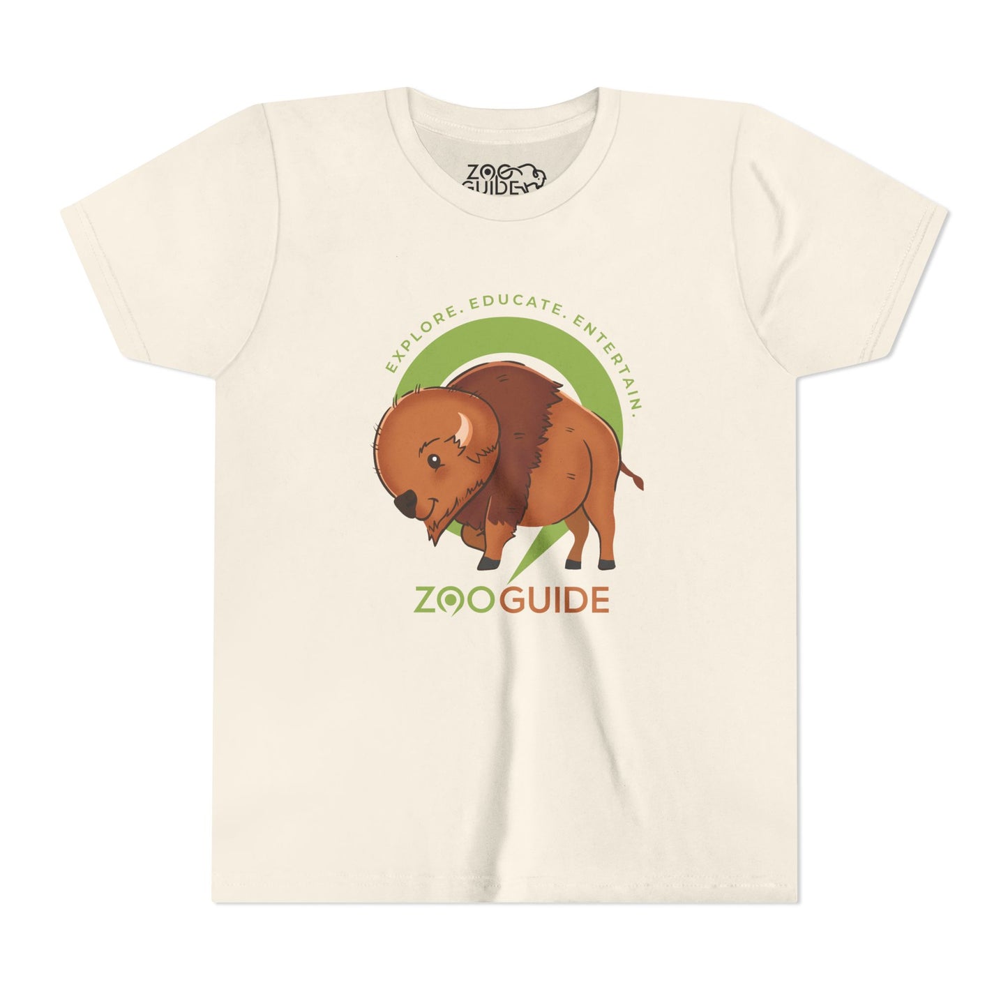 American Bison in Zoo Guide™ Waypoint Icon Youth Tee Shirt by Zoo Guide™