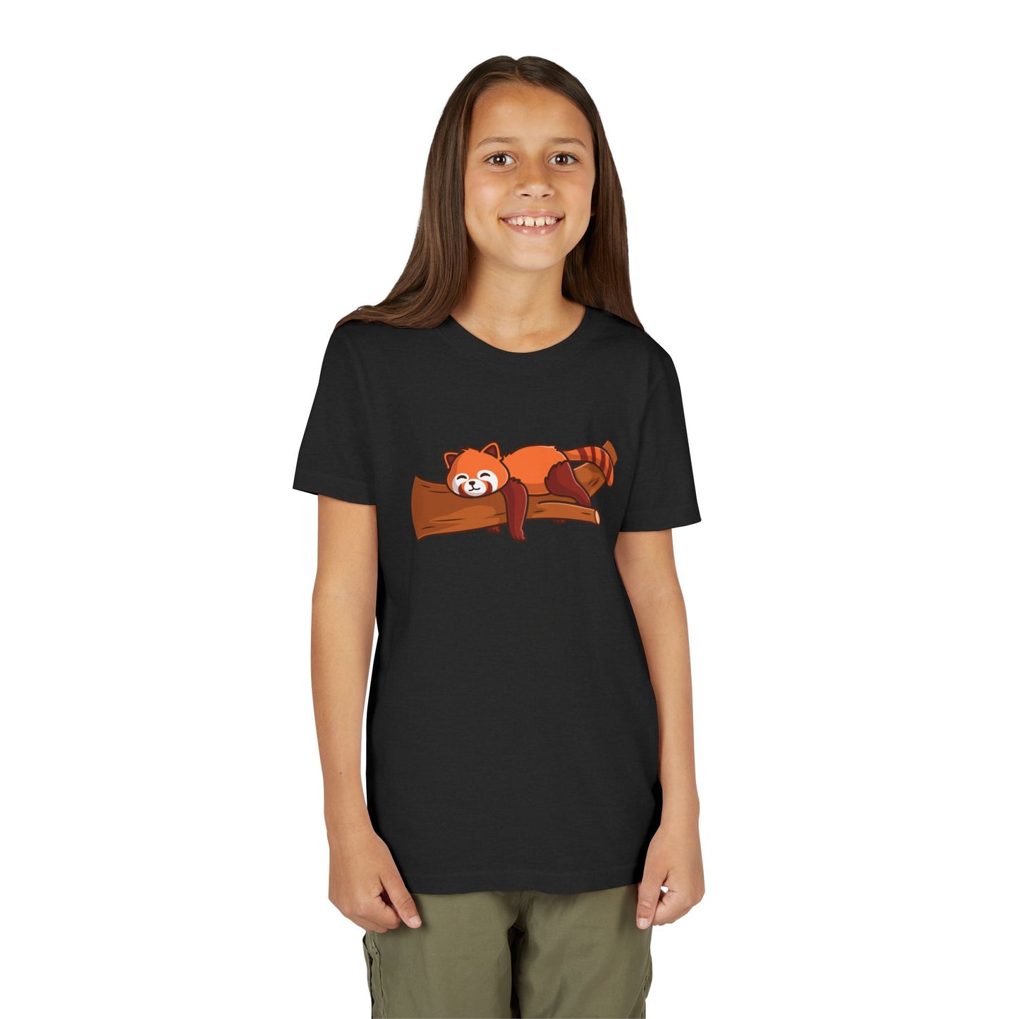 Red Panda Sleeping Kawaii Style Youth Tee Shirt by Zoo Guide™