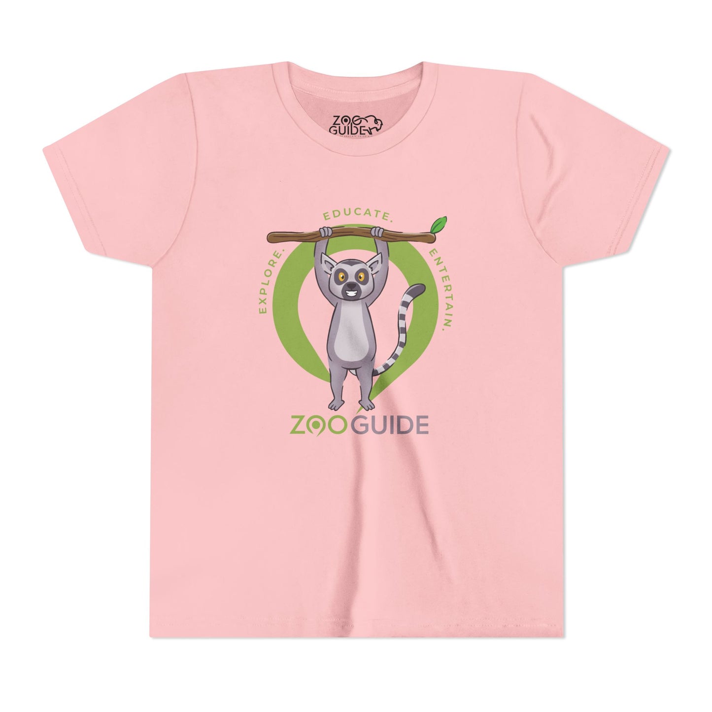 Ring-tailed Lemur "Hang in There" in Zoo Guide™ Waypoint Icon Youth Tee Shirt by Zoo Guide™