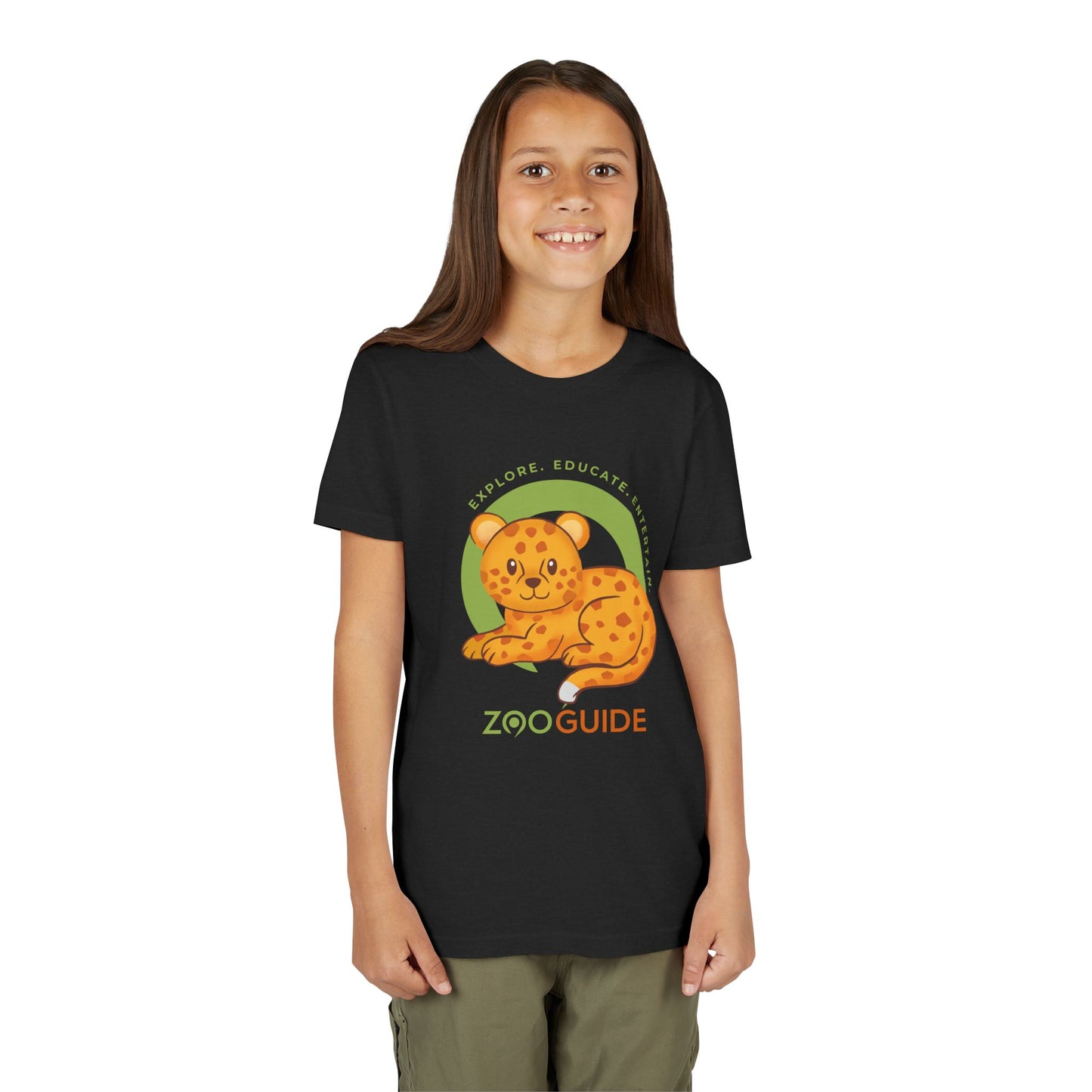 African Leopard in Zoo Guide™ Waypoint Icon Youth Tee Shirt by Zoo Guide™