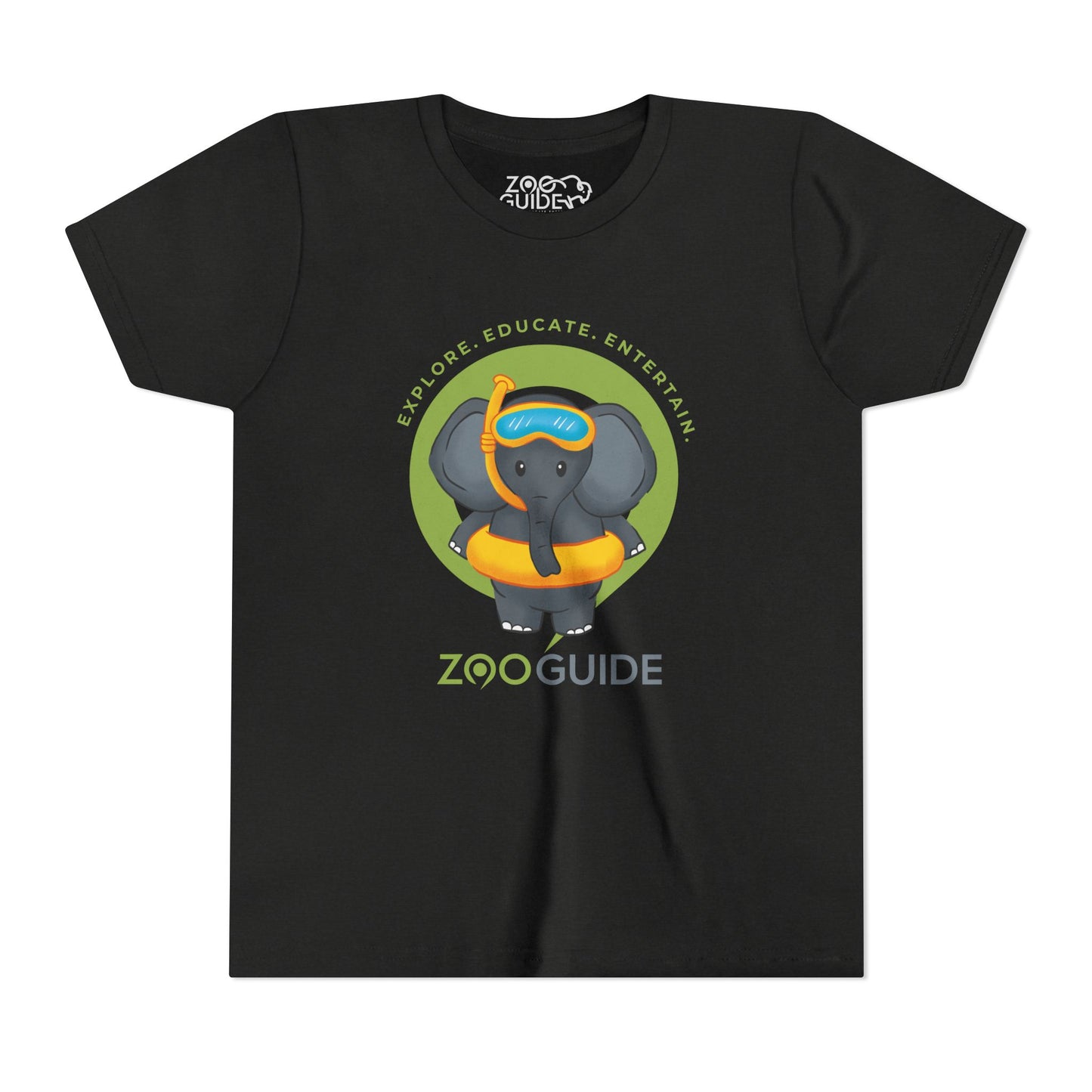 African Elephant "Beach Day" in Zoo Guide™ Waypoint Icon Youth Tee Shirt by Zoo Guide™