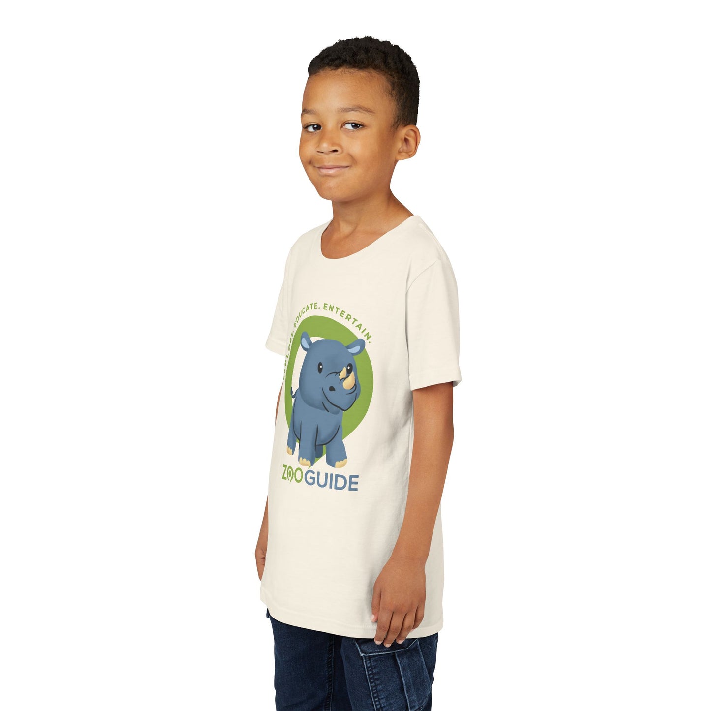 Rhino in Zoo Guide™ Waypoint Icon Youth Tee Shirt by Zoo Guide™