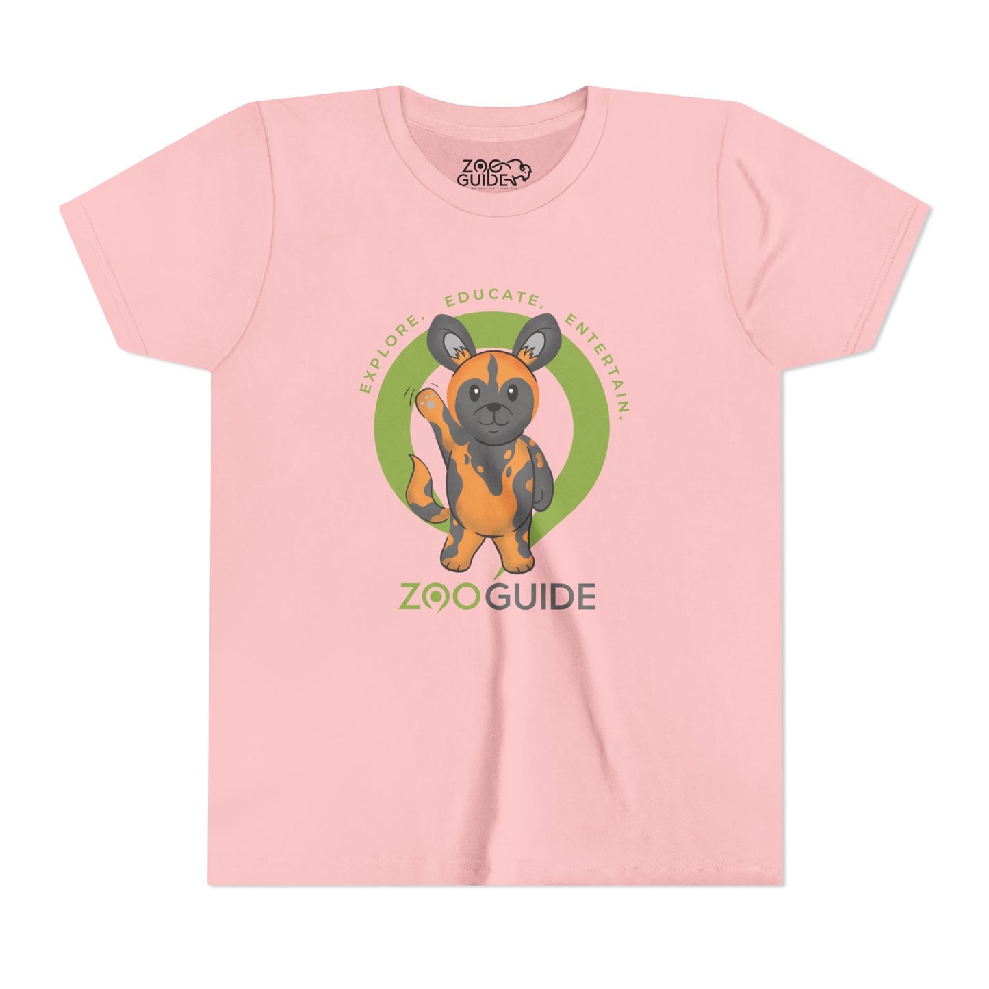 African Painted Dog Waving in Zoo Guide™ Waypoint Icon Youth Tee Shirt by Zoo Guide™
