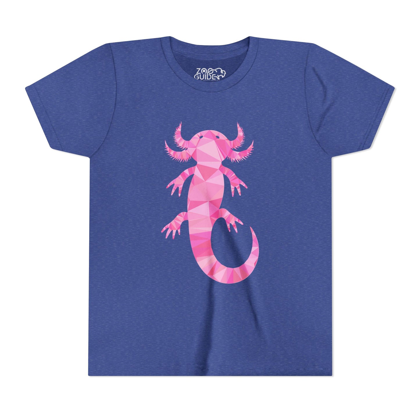 Axolotl Geometric Design Youth Tee Shirt by Zoo Guide™